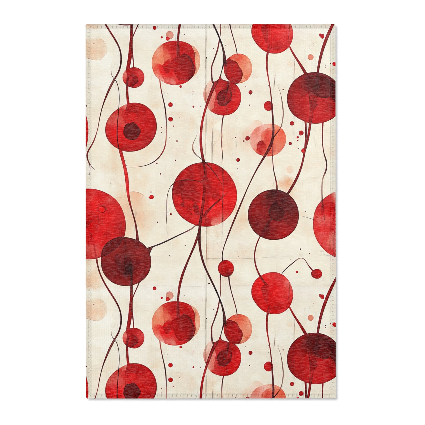 Vintage Cherry. Area Rug - Stylish Home Décor for Living Room & Bedroom
