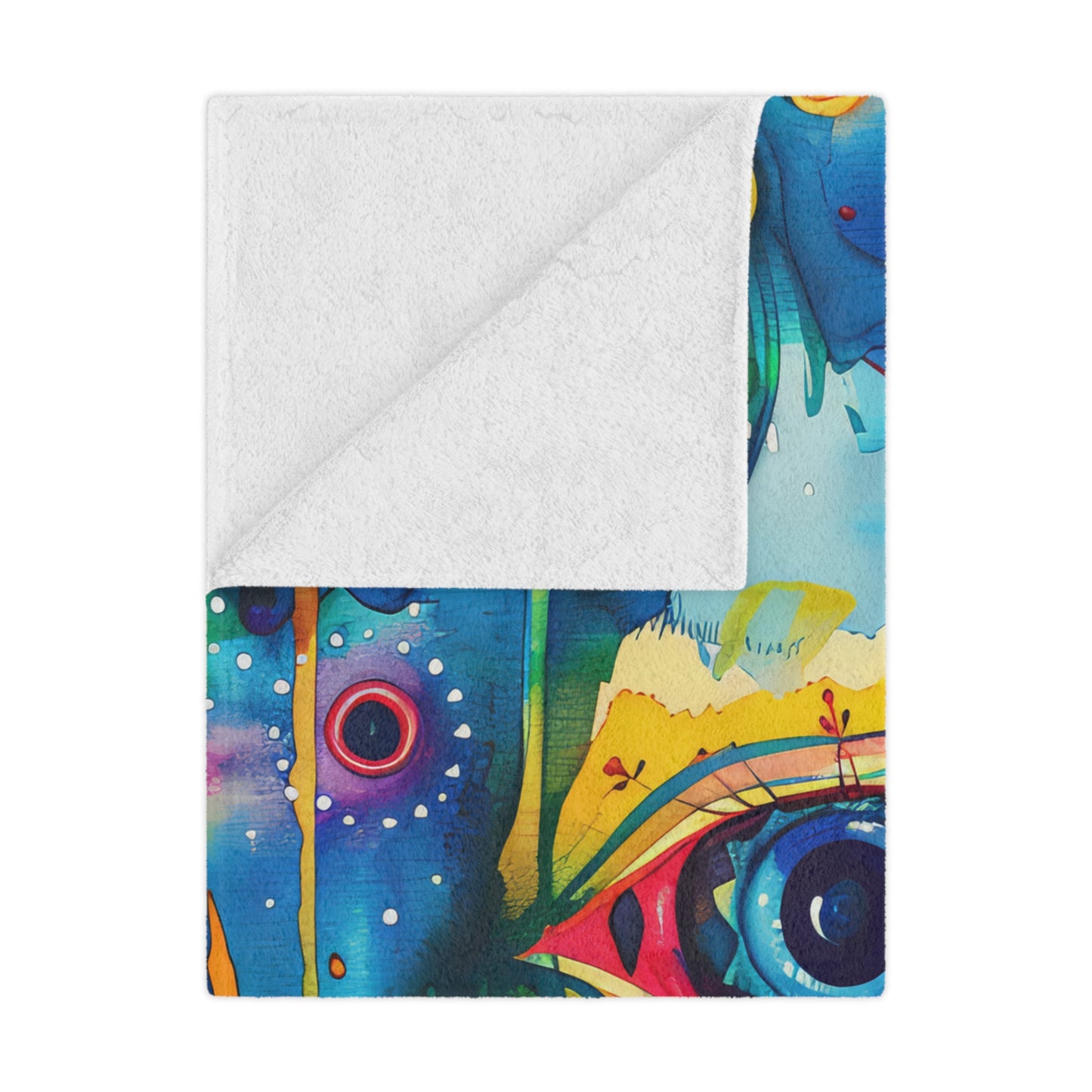 Aurora Talisman Hamsa. Cozy Artistic Microfiber Blanket.