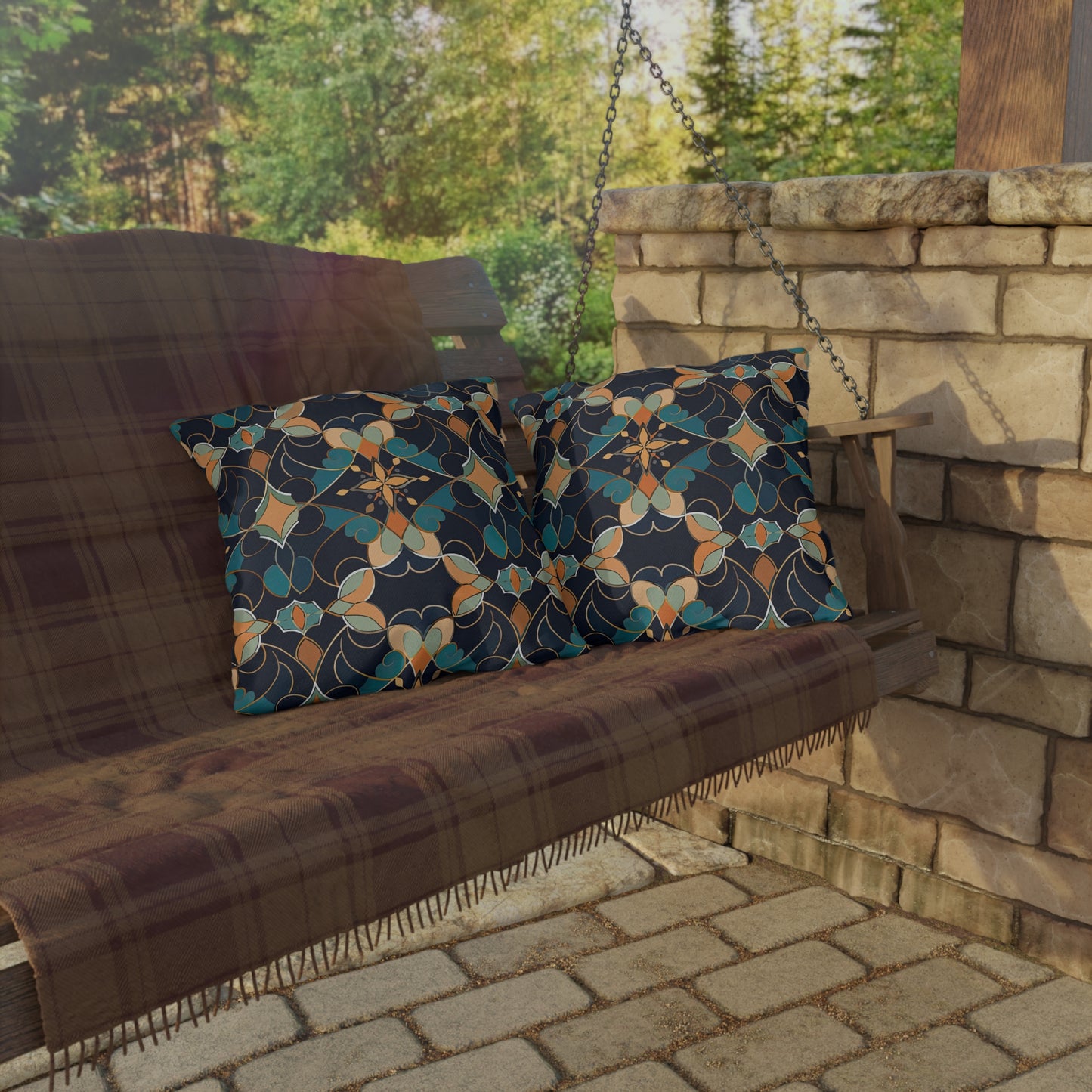 Moroccan Midnight . Outdoor Pillows
