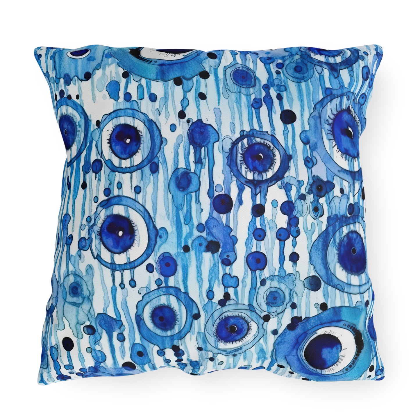 Eclipsed Perception. – Decorative Protection with Original Flair. Evil Eye Pillow Outdoor Pillows