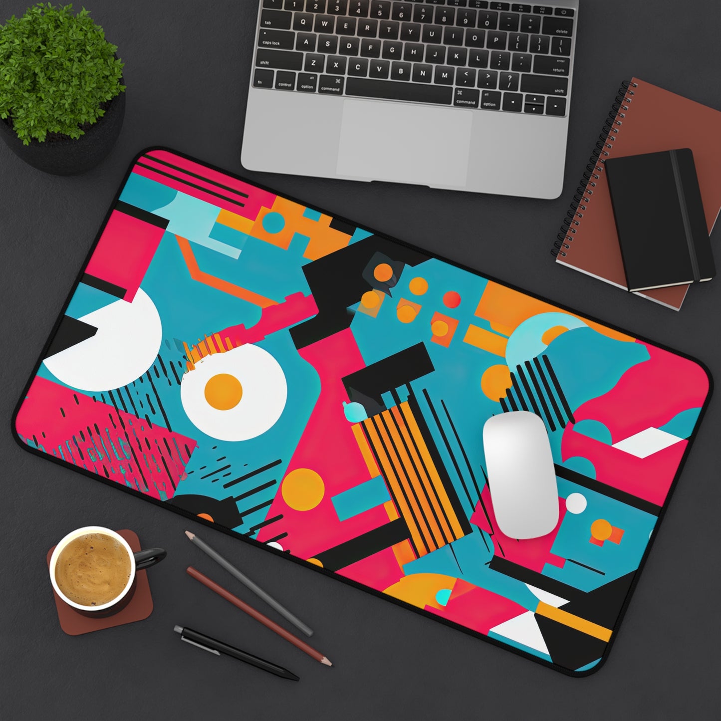 Technicolor Dreamscape. Desk Mat - Stylish Office Organizer