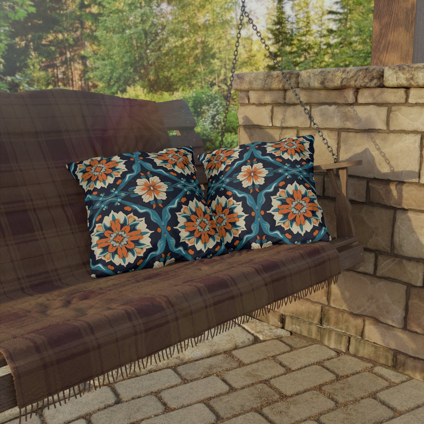 Celestial Carpet Concerto . Outdoor Pillows
