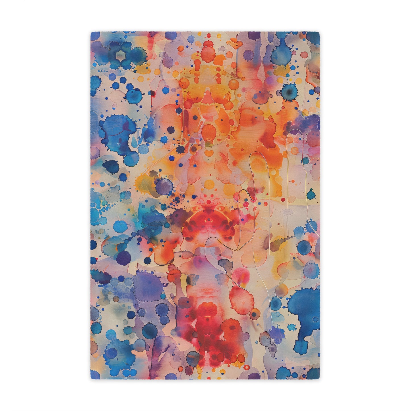 Hamsa Radiance Rainbow. Cozy Artistic Microfiber Blanket.