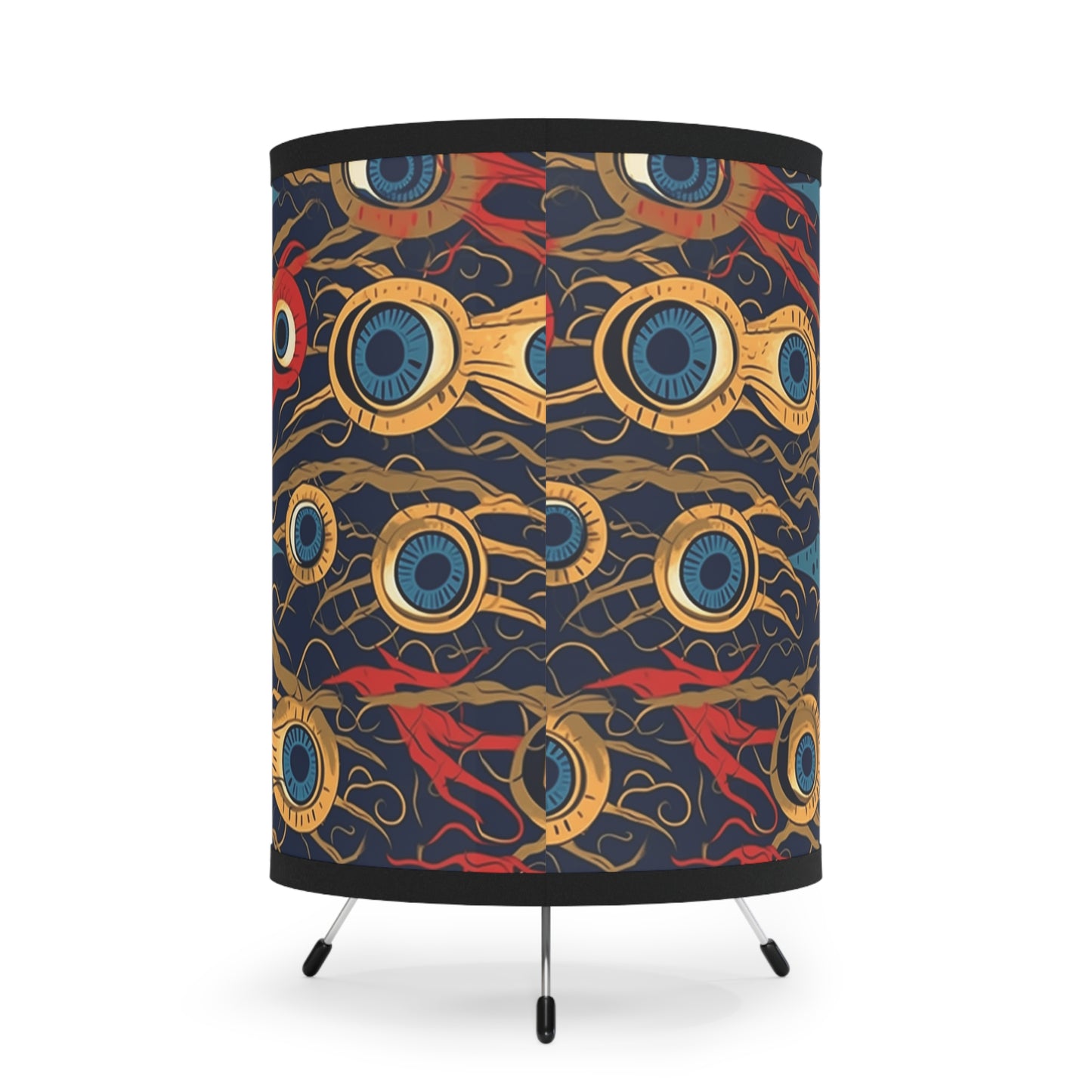Mystical Malevolence. Tripod Lamp with High-Res Printed Shade, US\CA plug