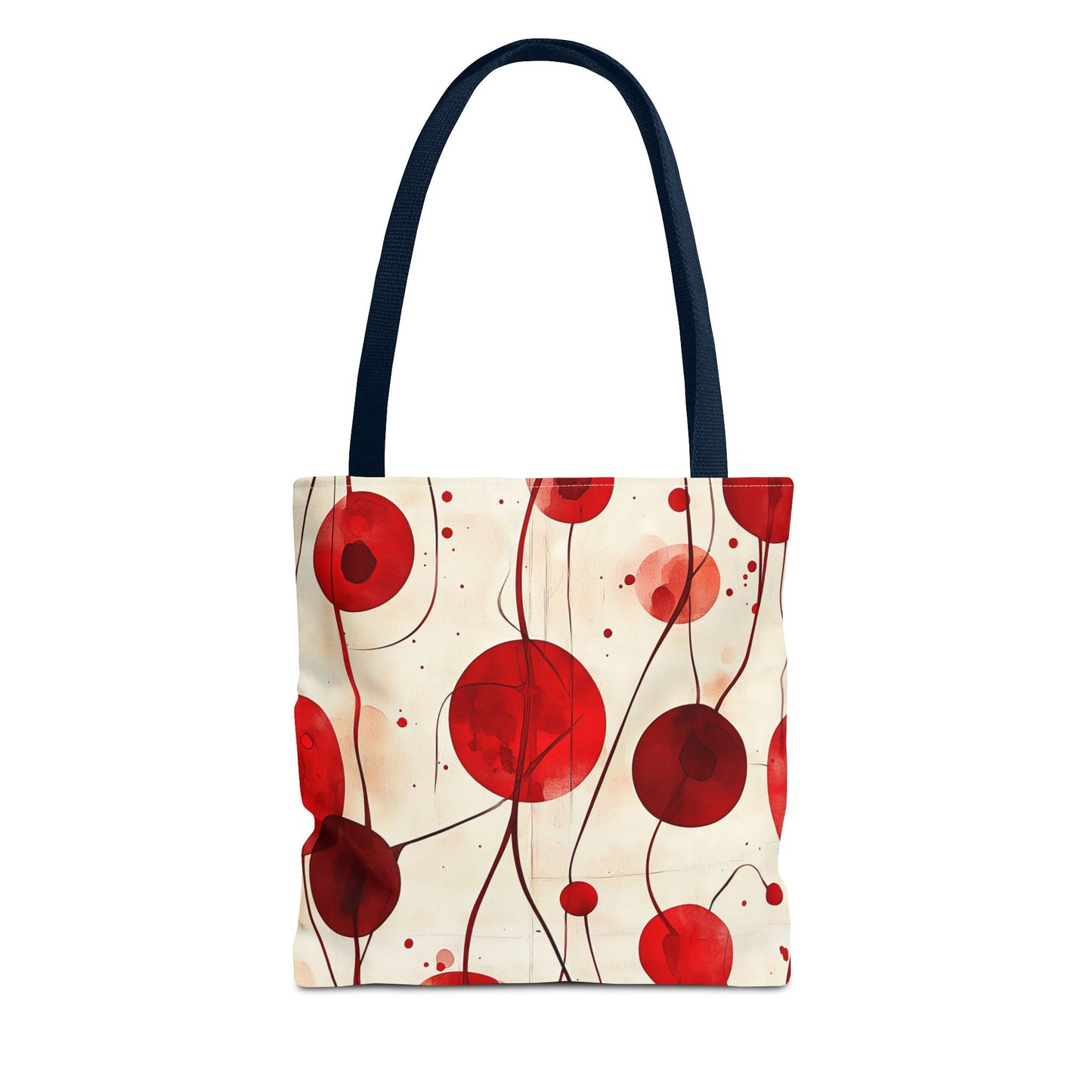 Artistic Red Abstract Tote Bag for Everyday Use