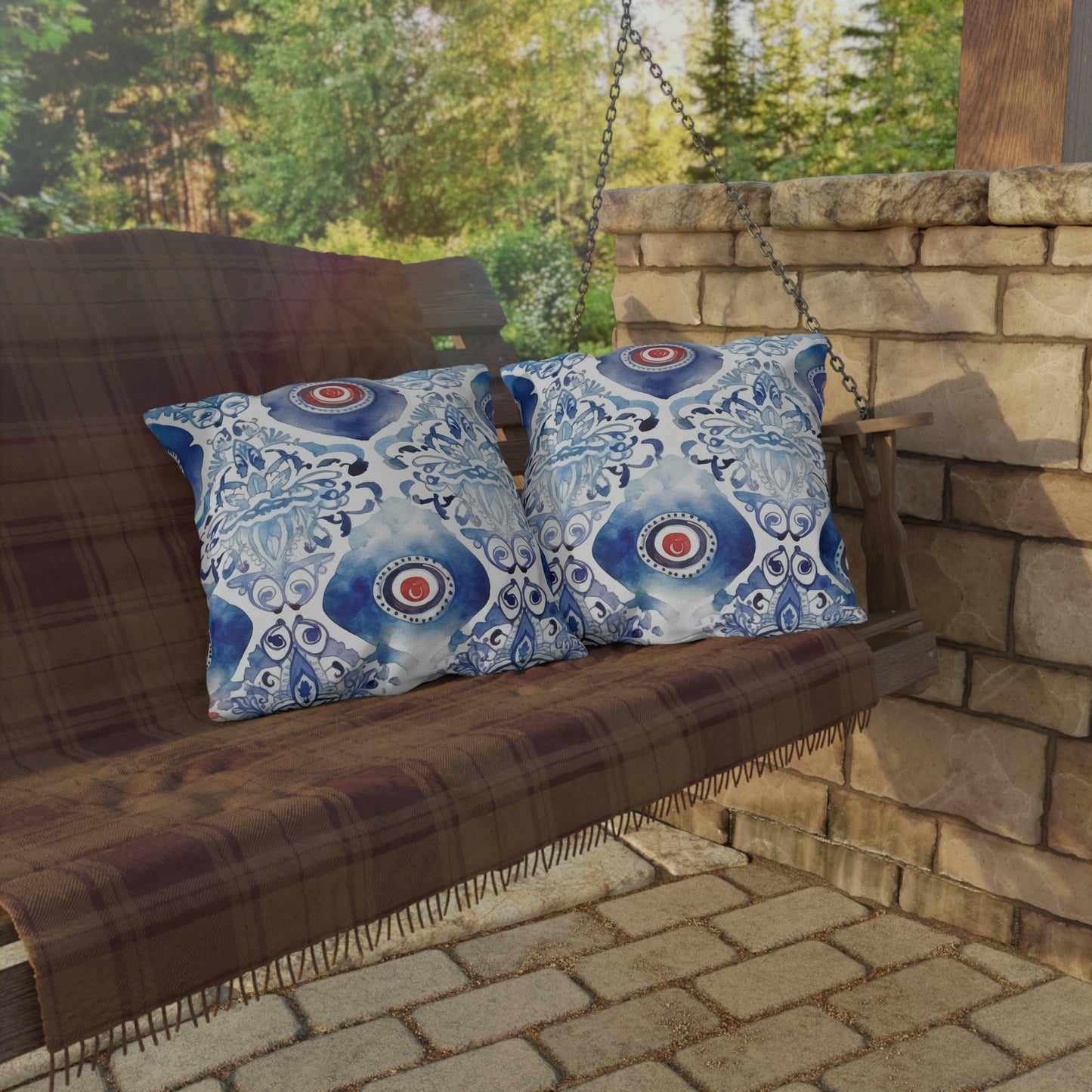 Hand Of Envy. Outdoor Pillows
