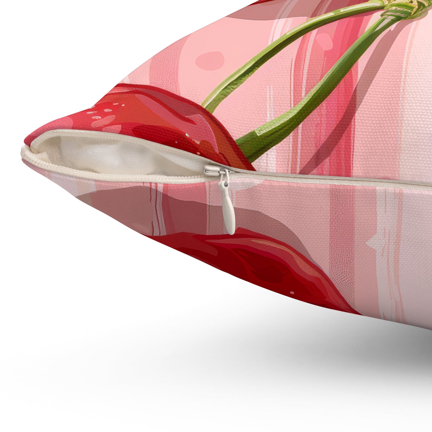 Sleek Cherry.- Decorative Spun Polyester Cushion
