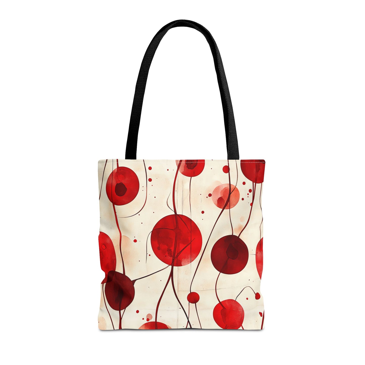 Artistic Red Abstract Tote Bag for Everyday Use
