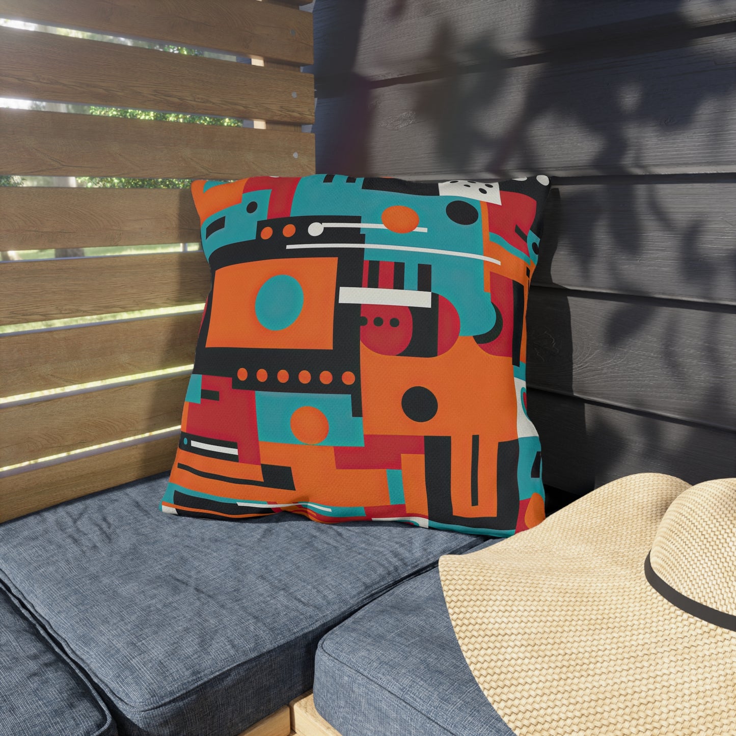 Quantum Reverie. Retro Avant-Garde Outdoor Pillows