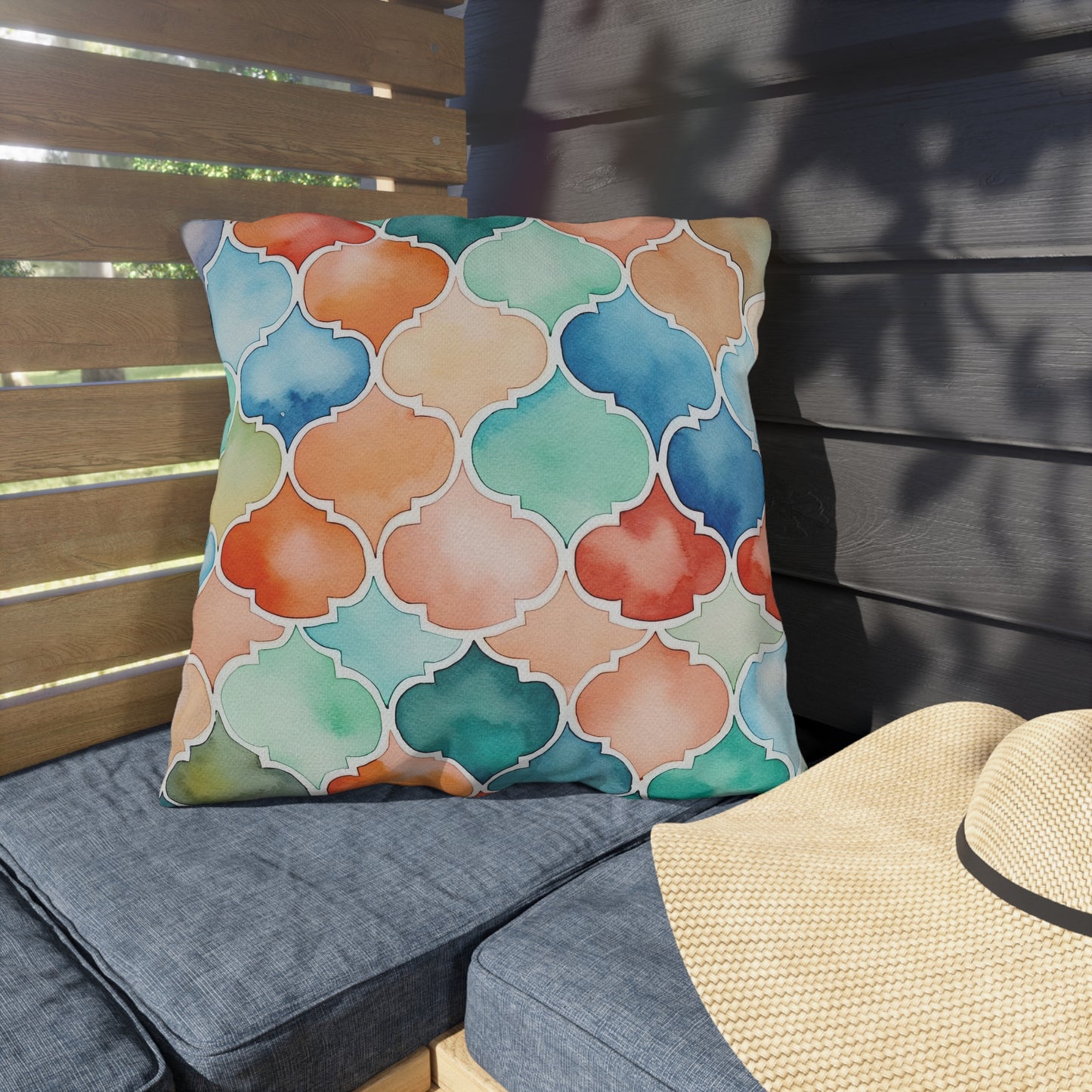 Labyrinth of Lanterns . Outdoor Pillows
