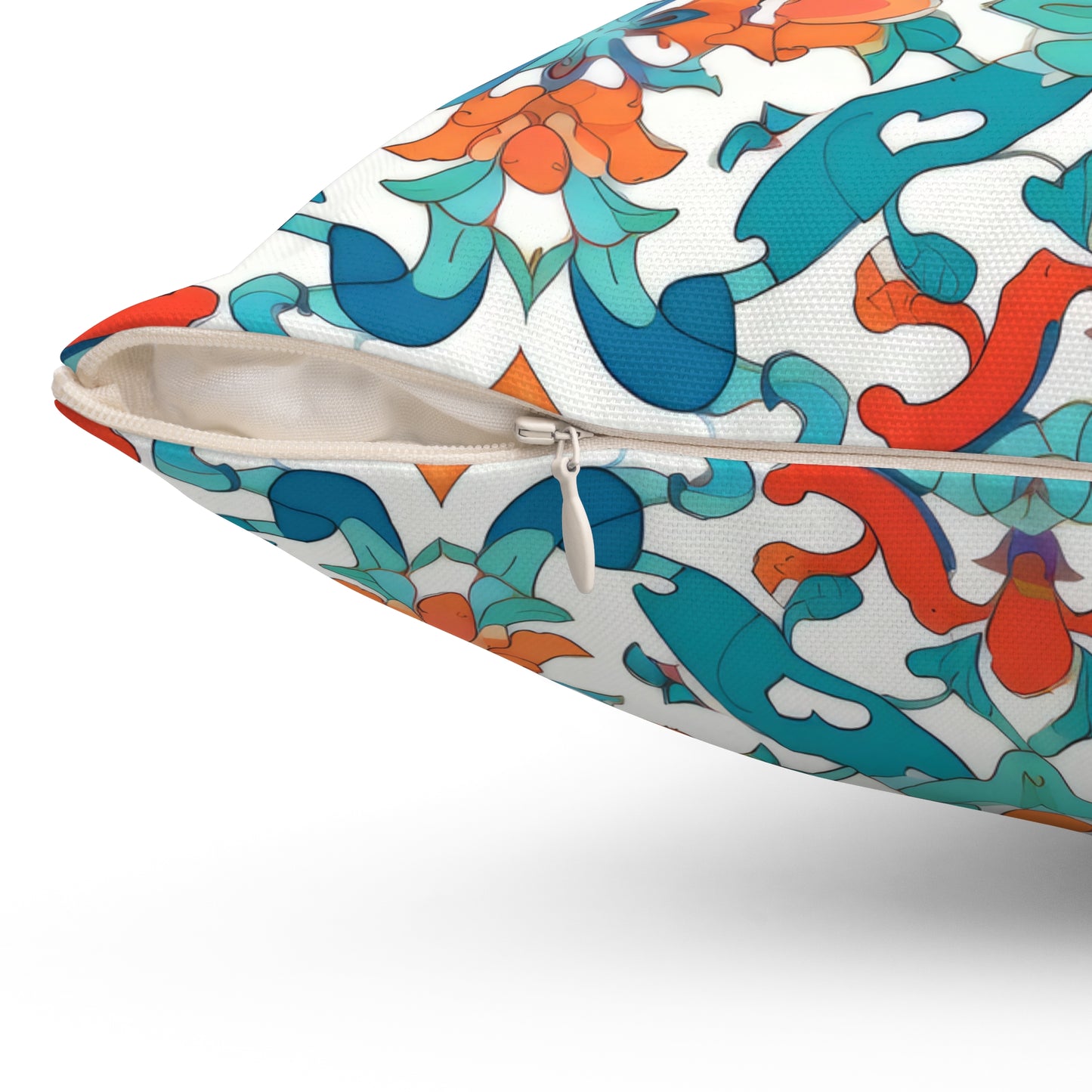 Spice Route Sonata. Spun Polyester Square Pillow
