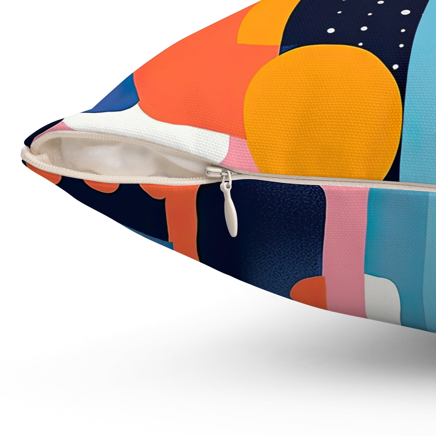 Etheric Elegance. Nostalgia Meets Future Spun Polyester Square Pillow