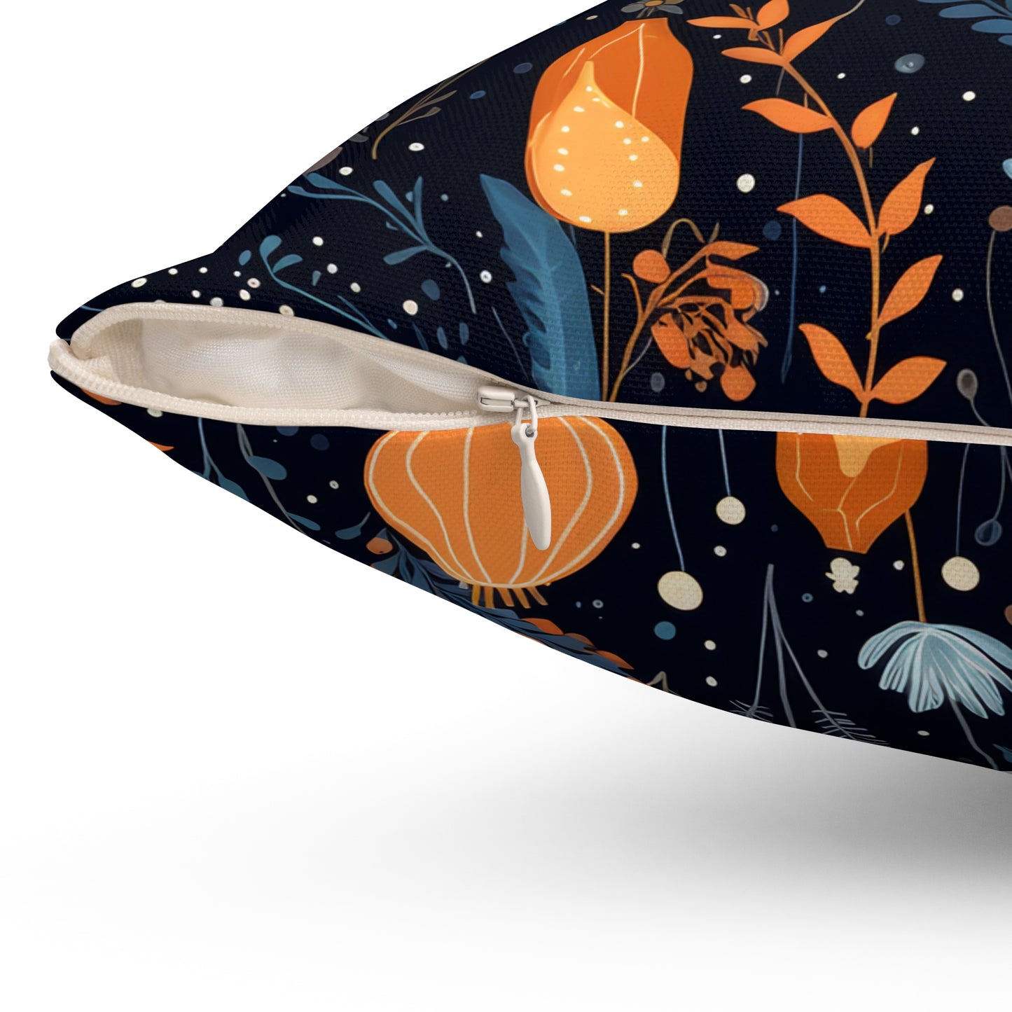Whimsical Floral- Decorative Spun Polyester Cushion