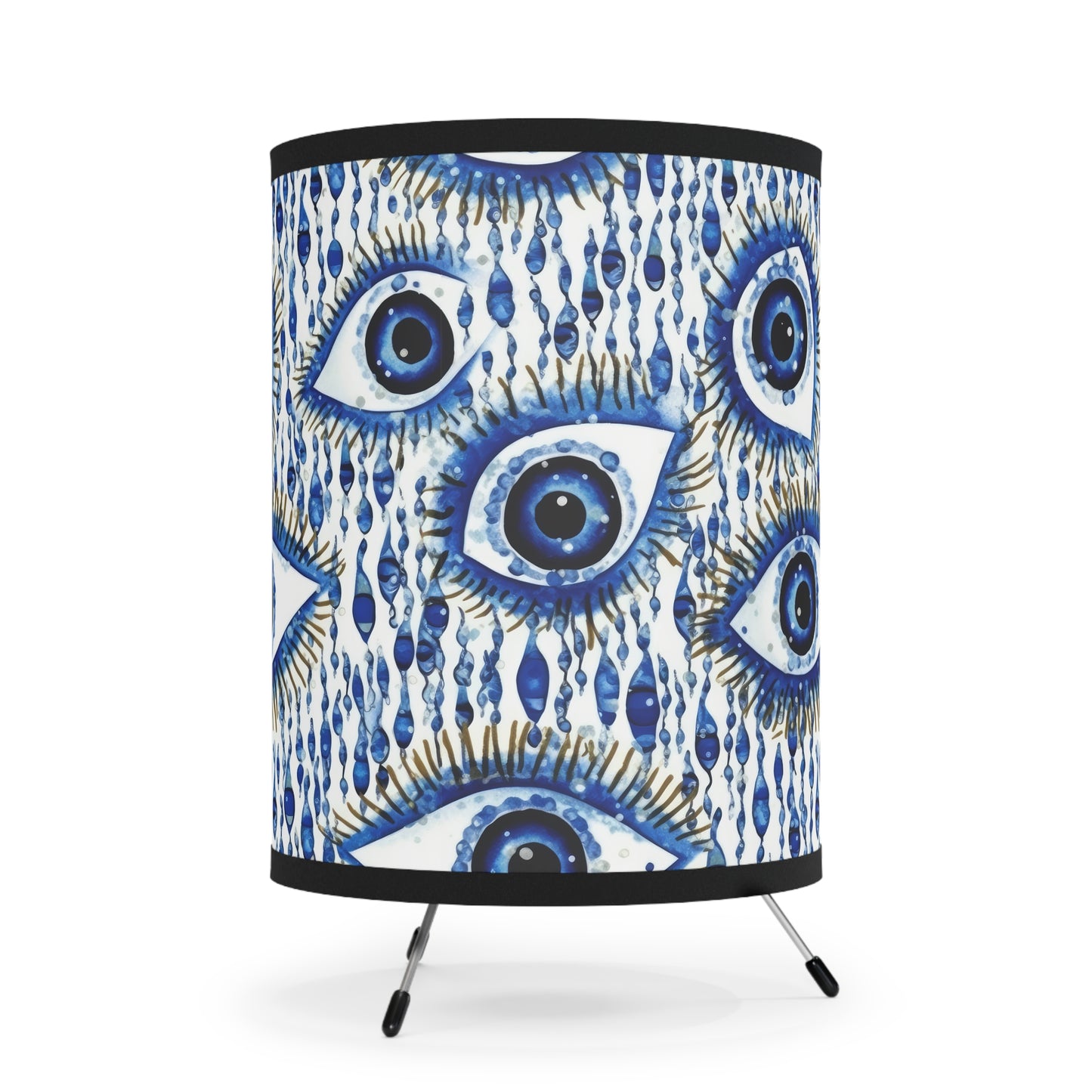 Mystic Glare. Tripod Lamp with High-Res Printed Shade, US\CA plug