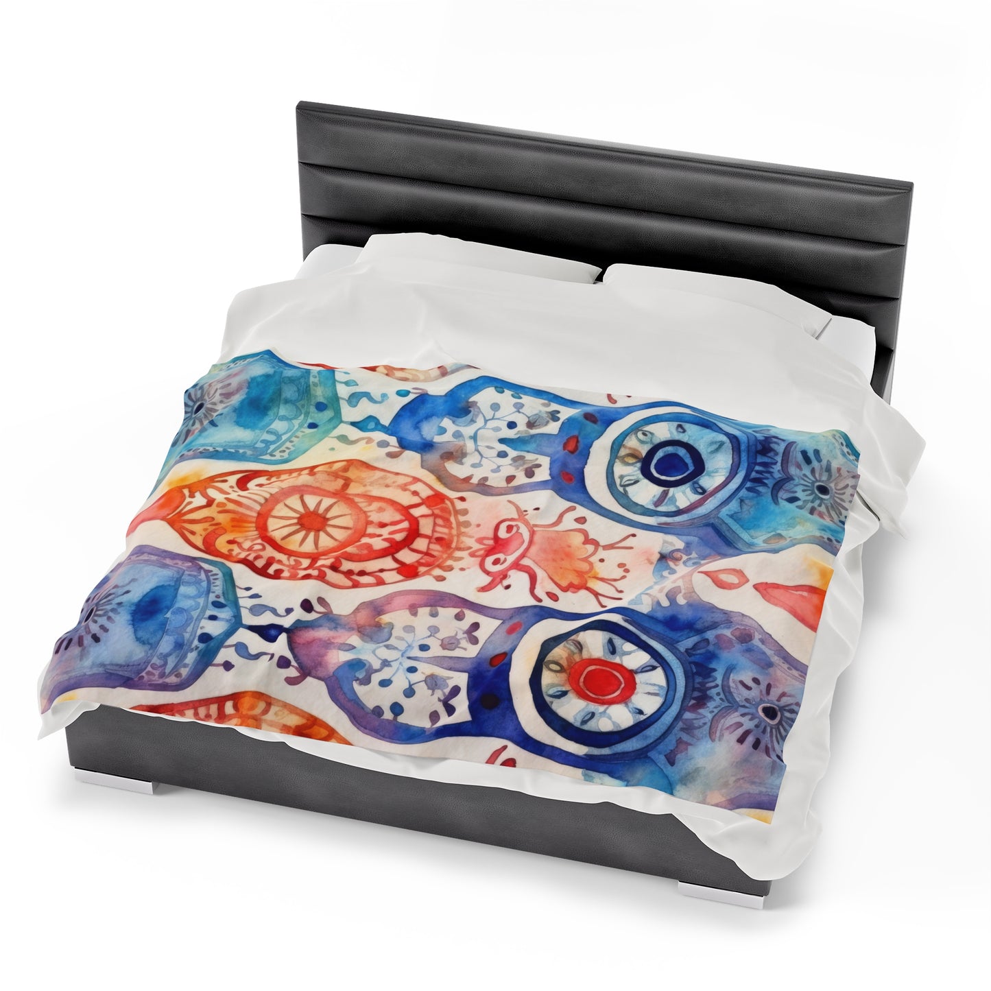 Omen of Hands. Velveteen Plush Blanket.