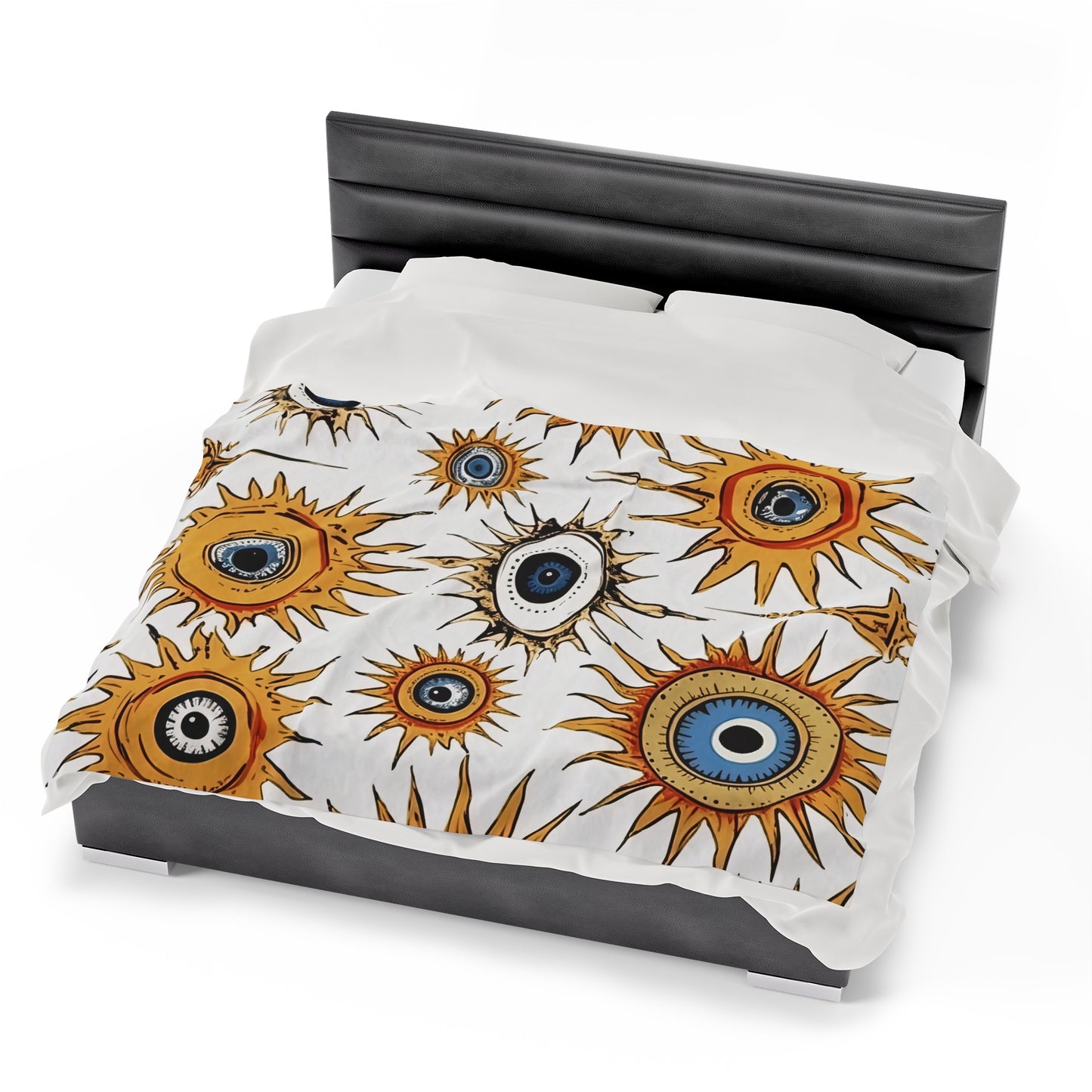 Ethereal Eyeful. Velveteen Plush Blanket. Ethereal Eyeful
