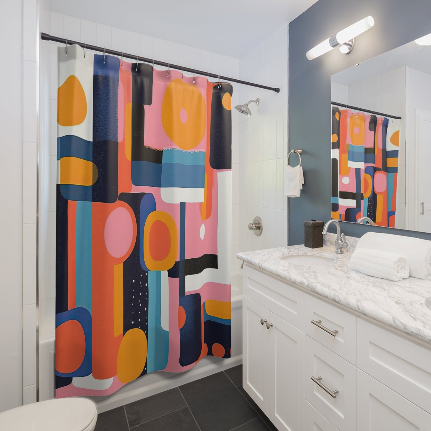 Etheric Elegance. Nostalgia Meets Future Shower Curtains