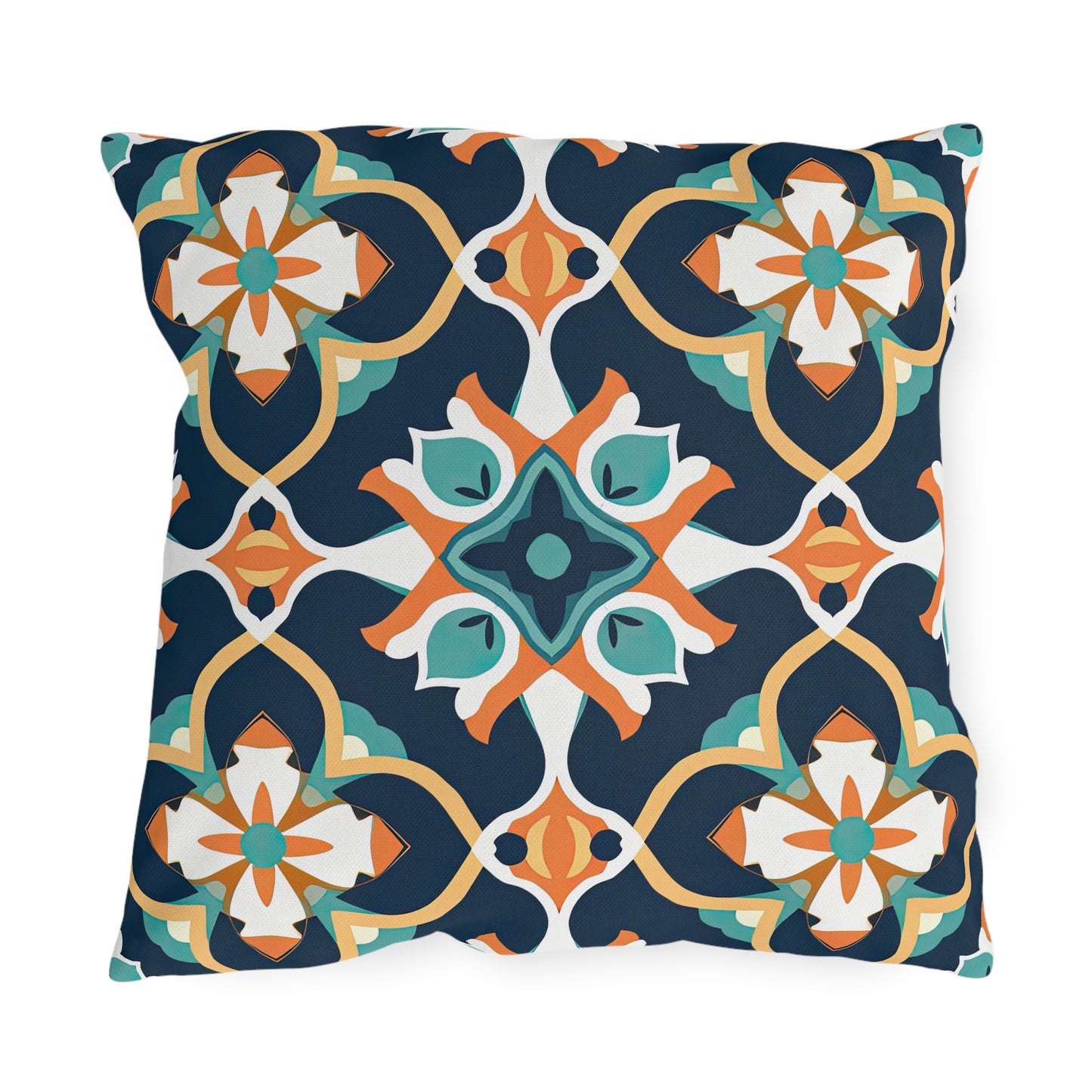 Saffron Souk Symphony . Outdoor Pillows