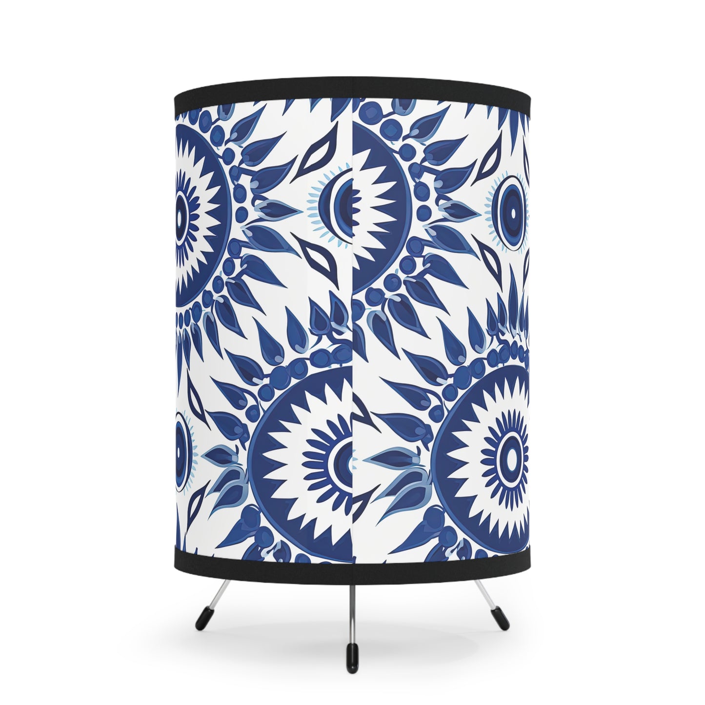 Cursed Charms. Evil Eye Lampshade – Light Your Room with Artistic Meaning.Tripod Lamp with High-Res Printed Shade,