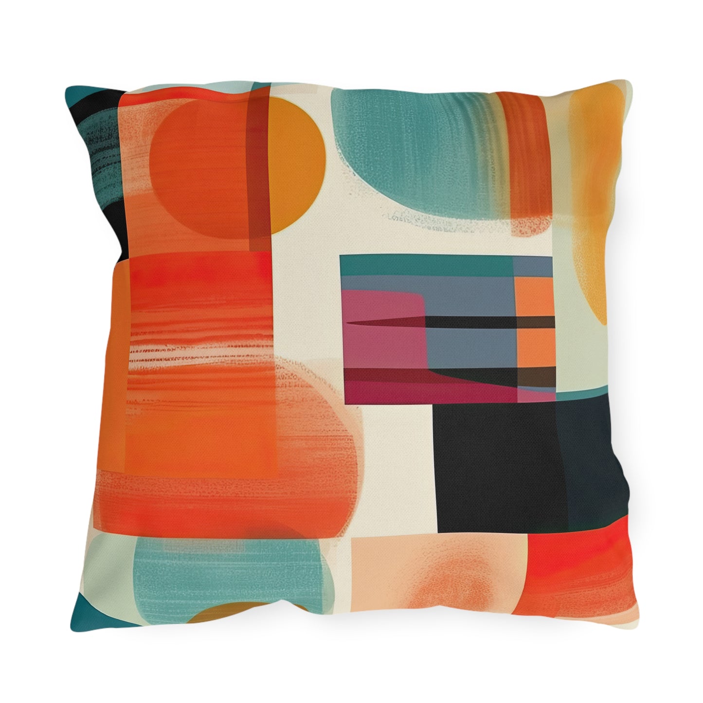 Solar Flare Serenade. Retro-Inspired Avant-GardeOutdoor Pillows