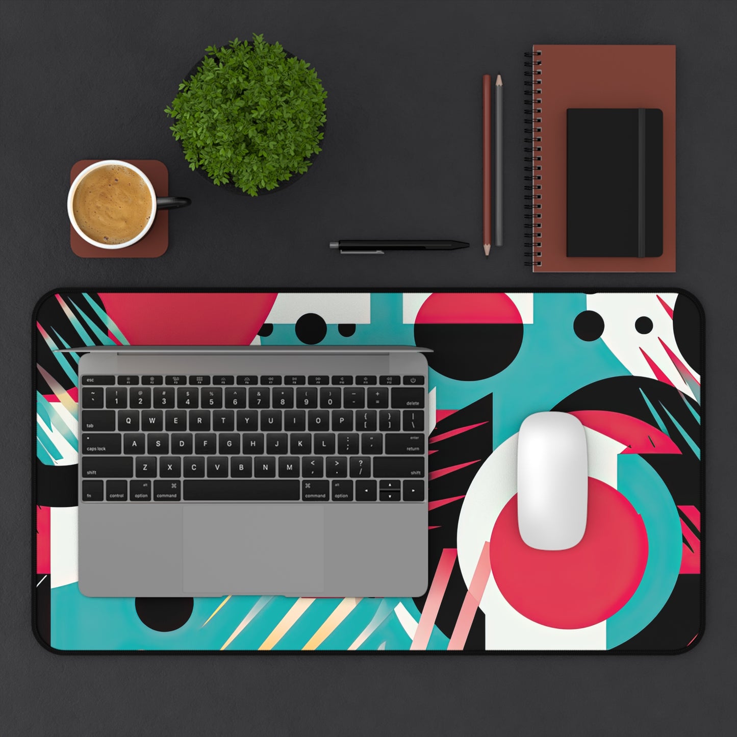 Chromatic Flux . Desk Mat - Stylish Office Organizer