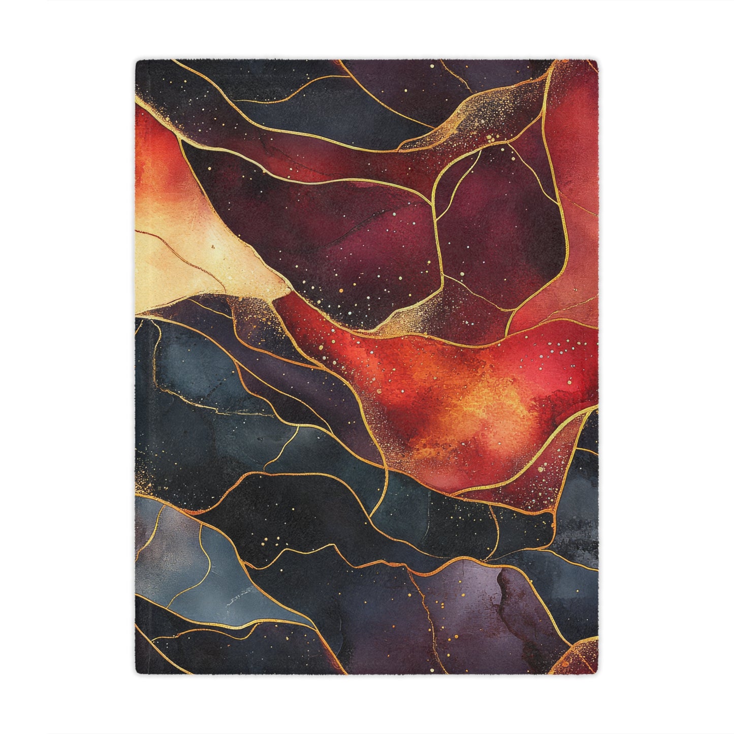 Velvet Cherry. Cozy Artistic Microfiber Blanket -
