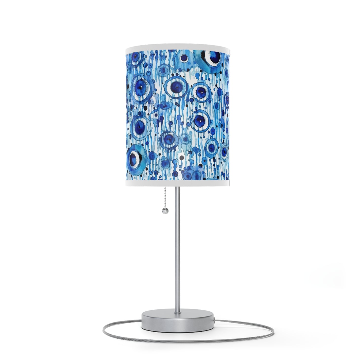 Eclipsed Perception. Evil Eye Lampshade – Light Your Room with Artistic Meaning. Lamp on a Stand,