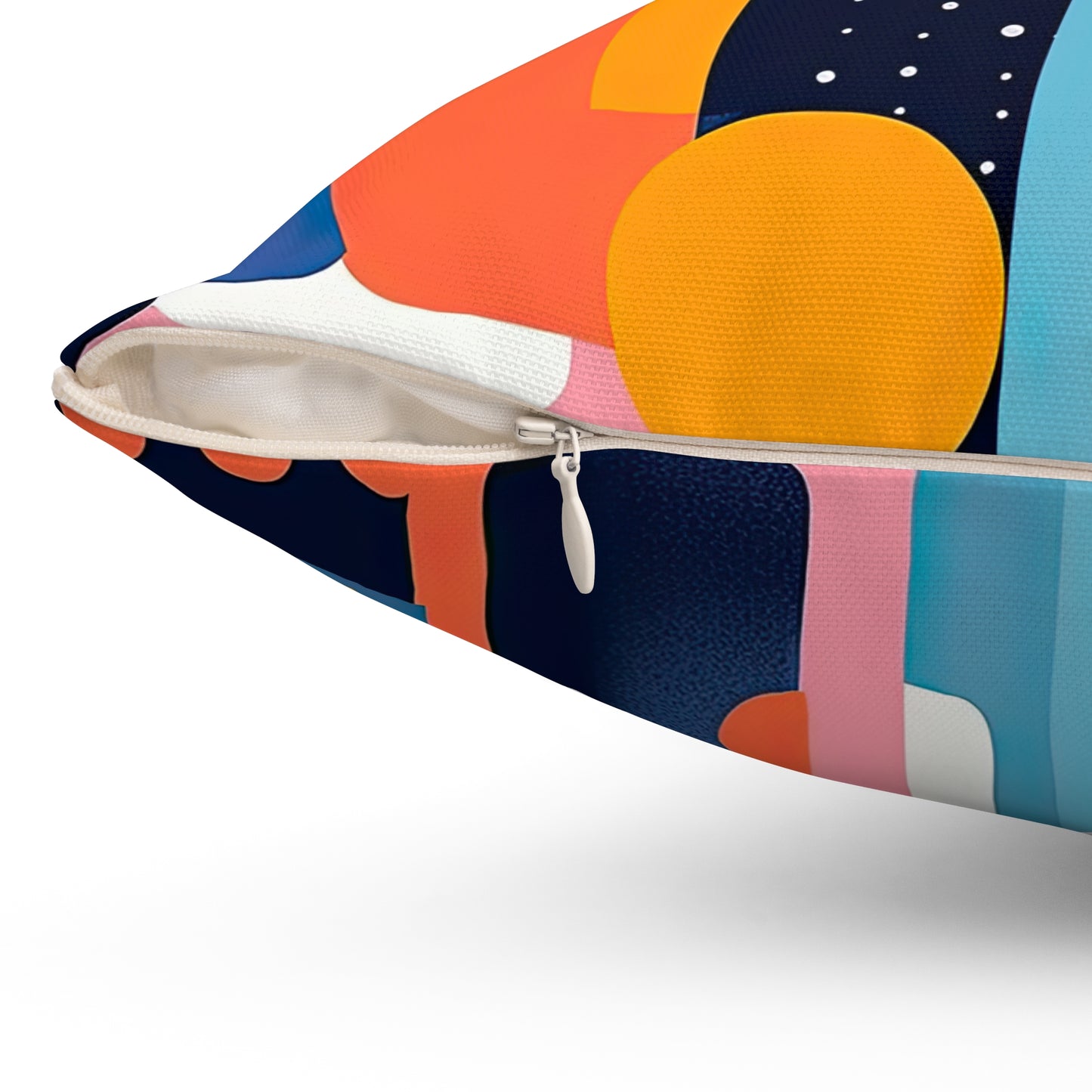 Etheric Elegance. Nostalgia Meets Future Spun Polyester Square Pillow