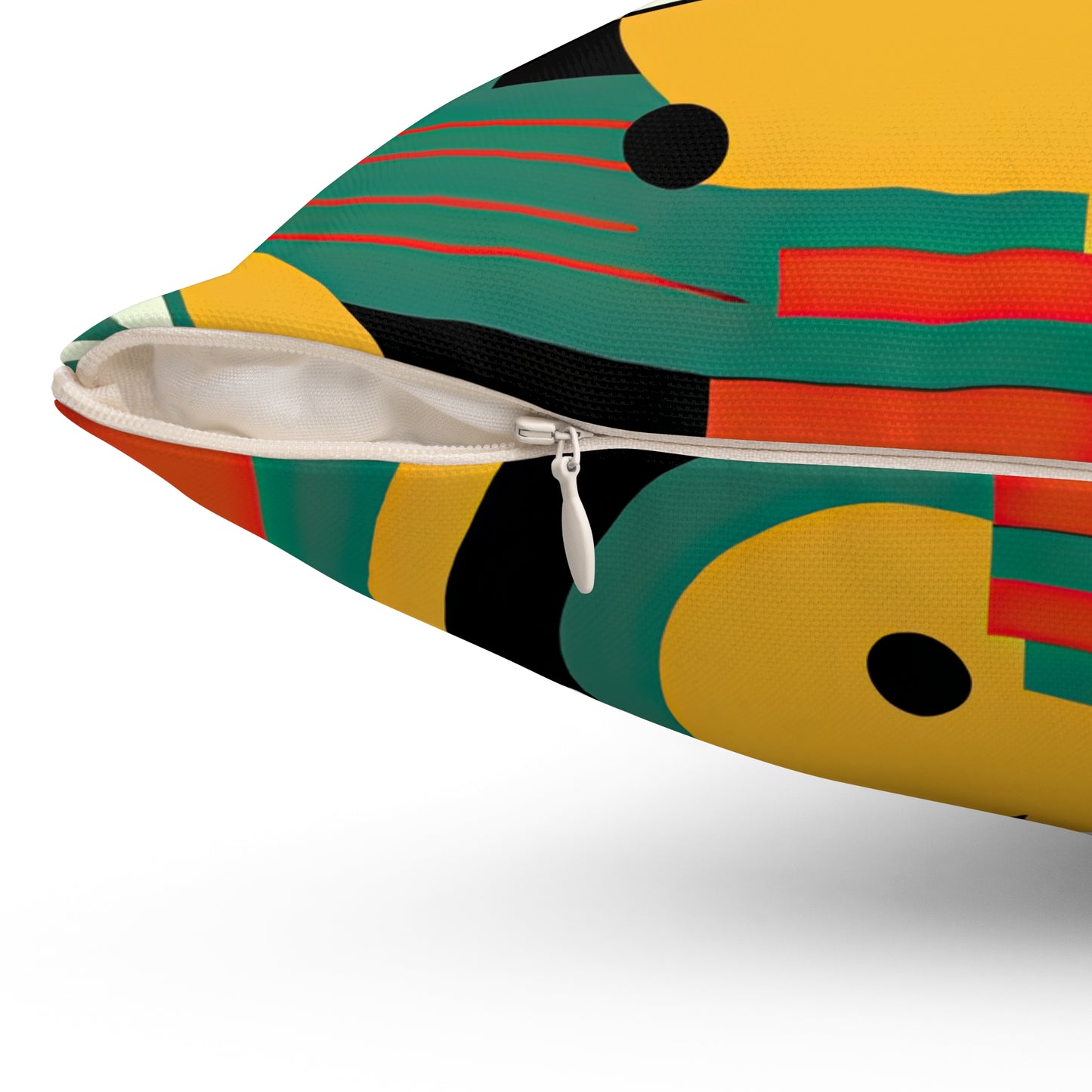 Galactic Groove Retro-Inspired Futuristic Spun Polyester Square Pillow