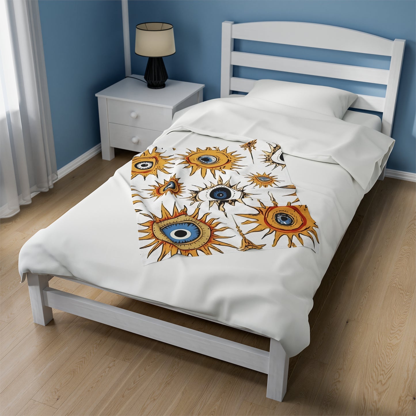 Ethereal Eyeful. Velveteen Plush Blanket. Ethereal Eyeful