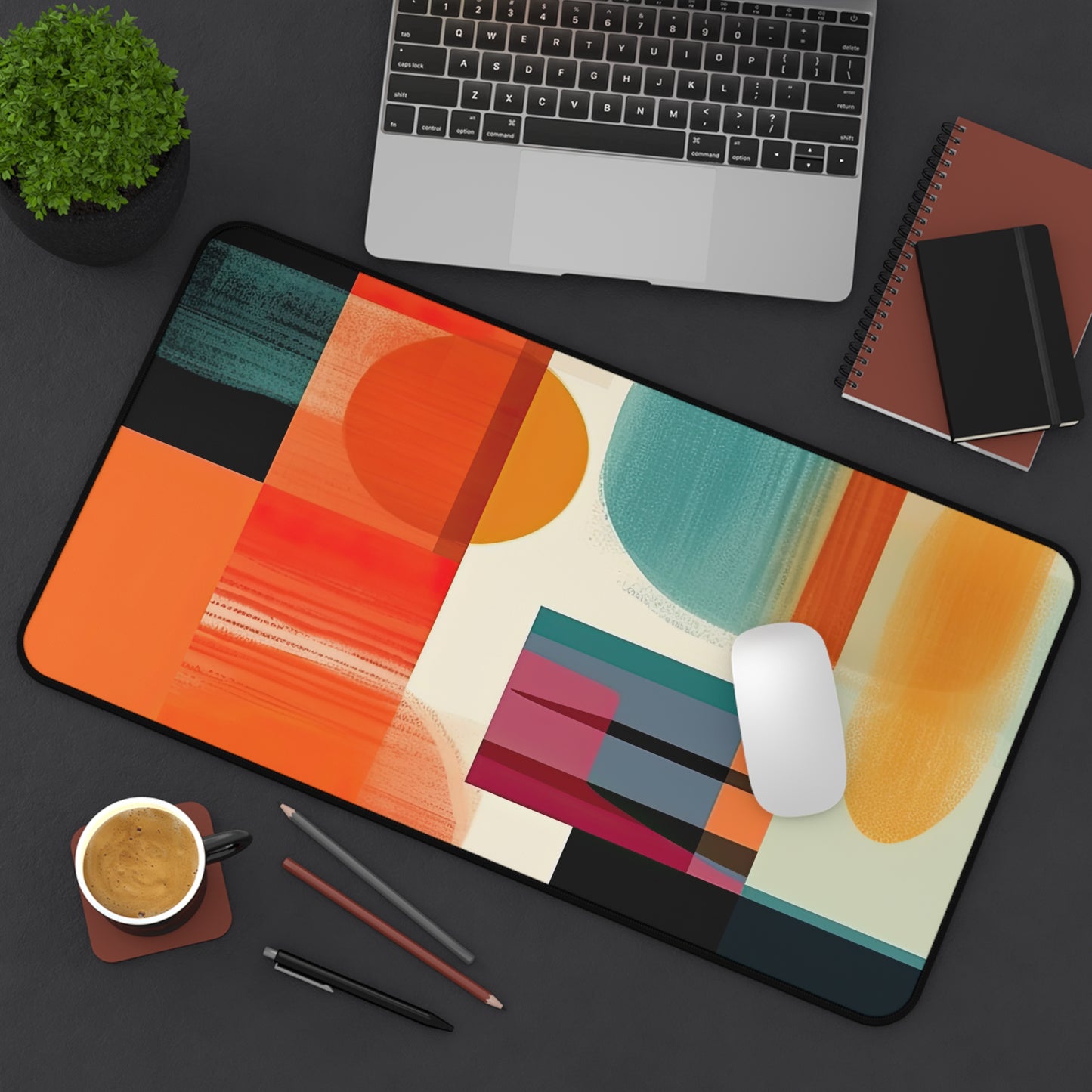 Solar Flare Serenade. Desk Mat - Stylish Office Organizer