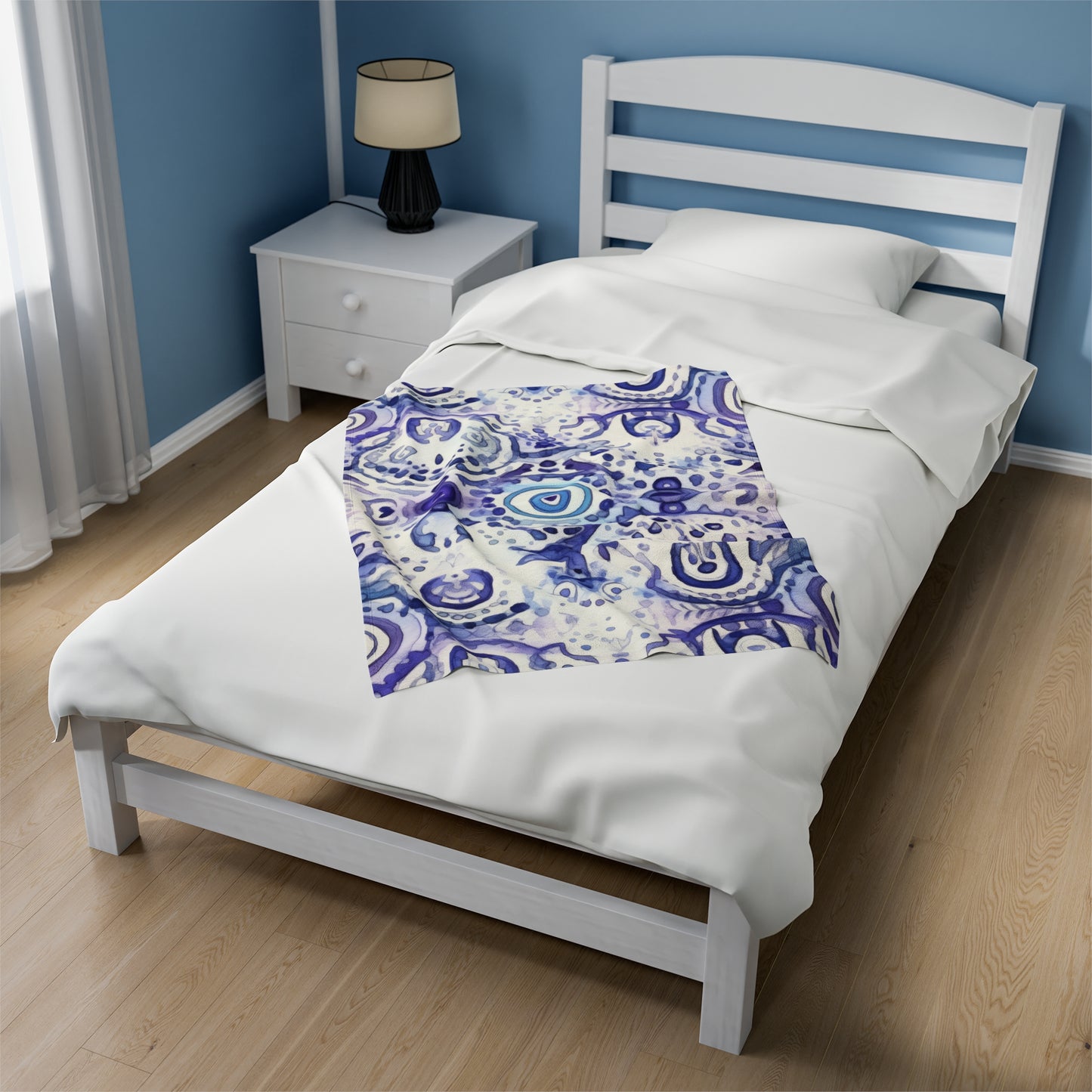 Hamsa Enigma. Velveteen Plush Blanket.