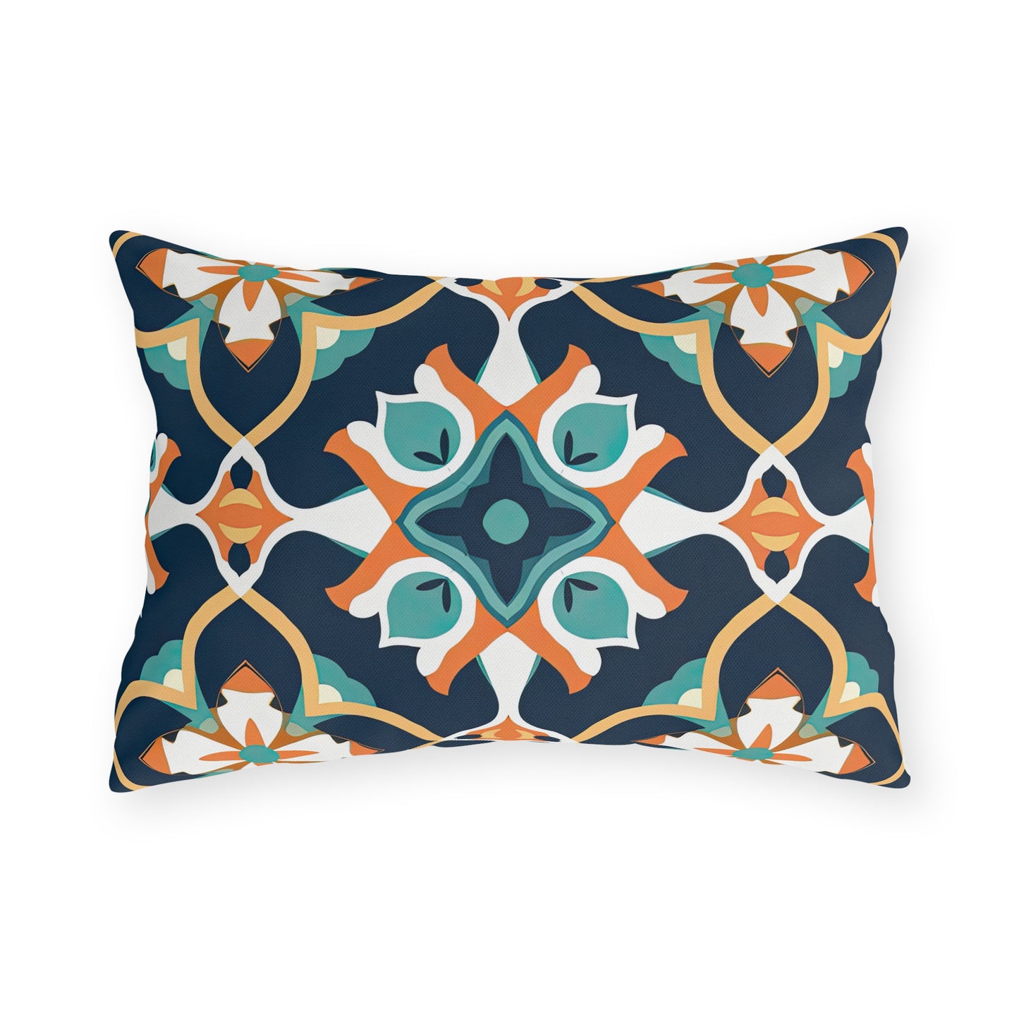 Saffron Souk Symphony . Outdoor Pillows