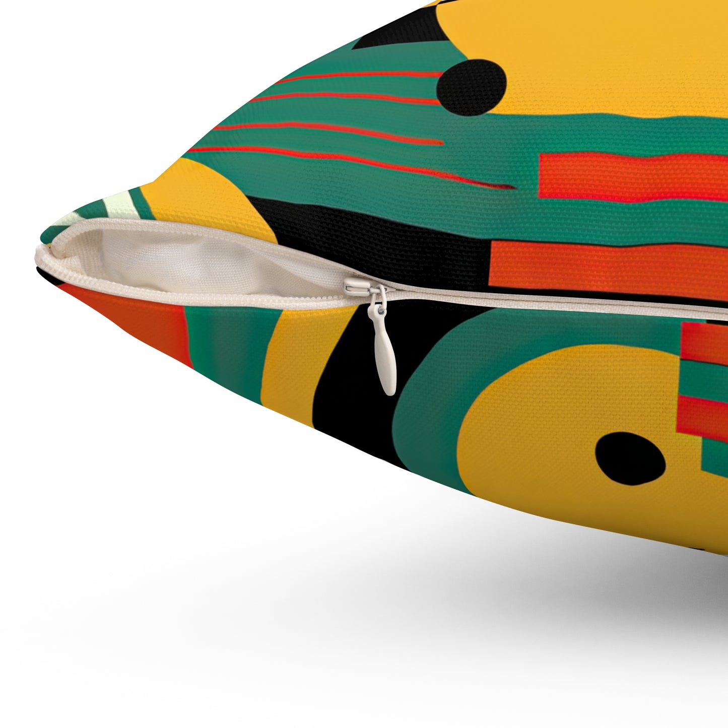 Galactic Groove Retro-Inspired Futuristic Spun Polyester Square Pillow