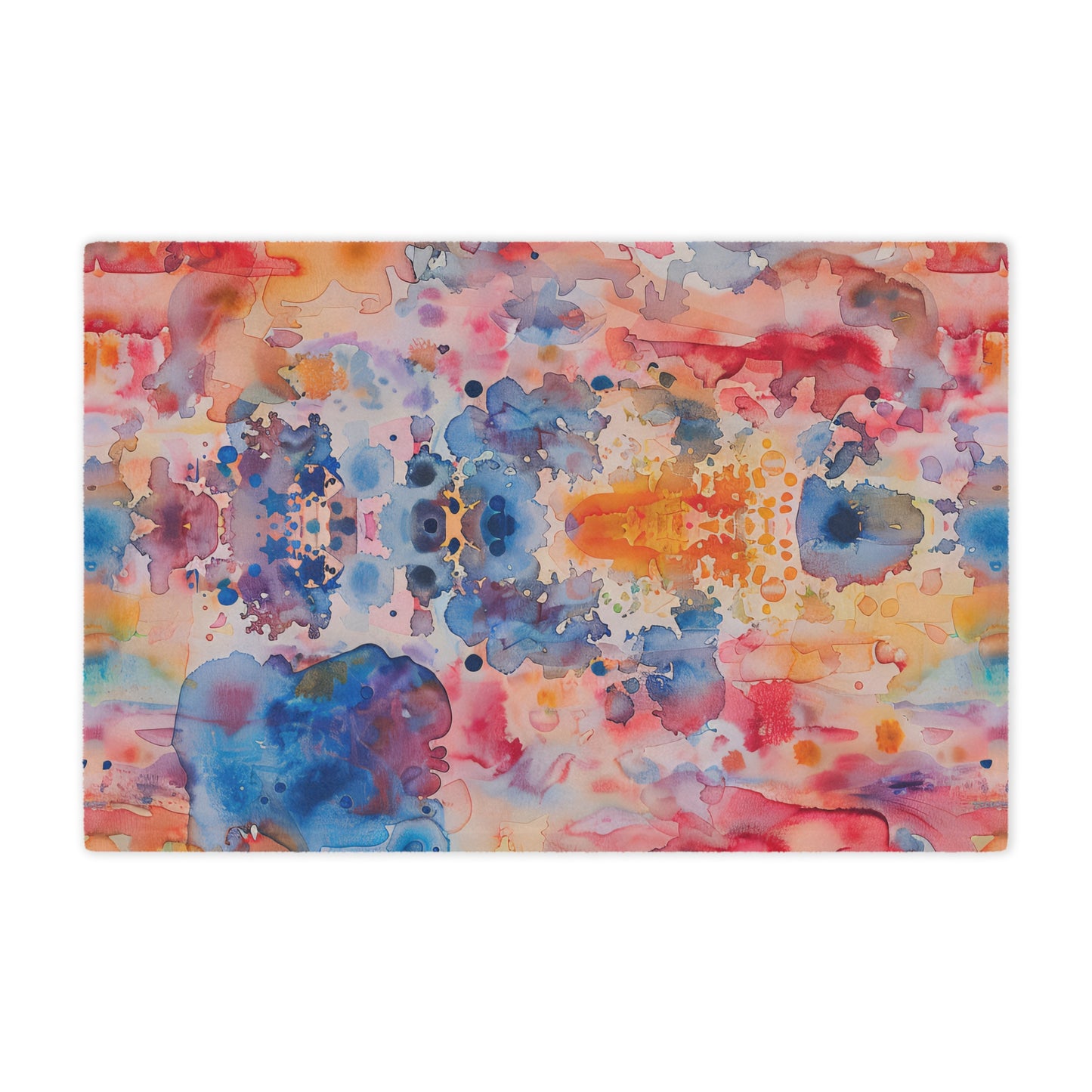 Hamsa Spectrum-topaz. Cozy Artistic Microfiber Blanket.