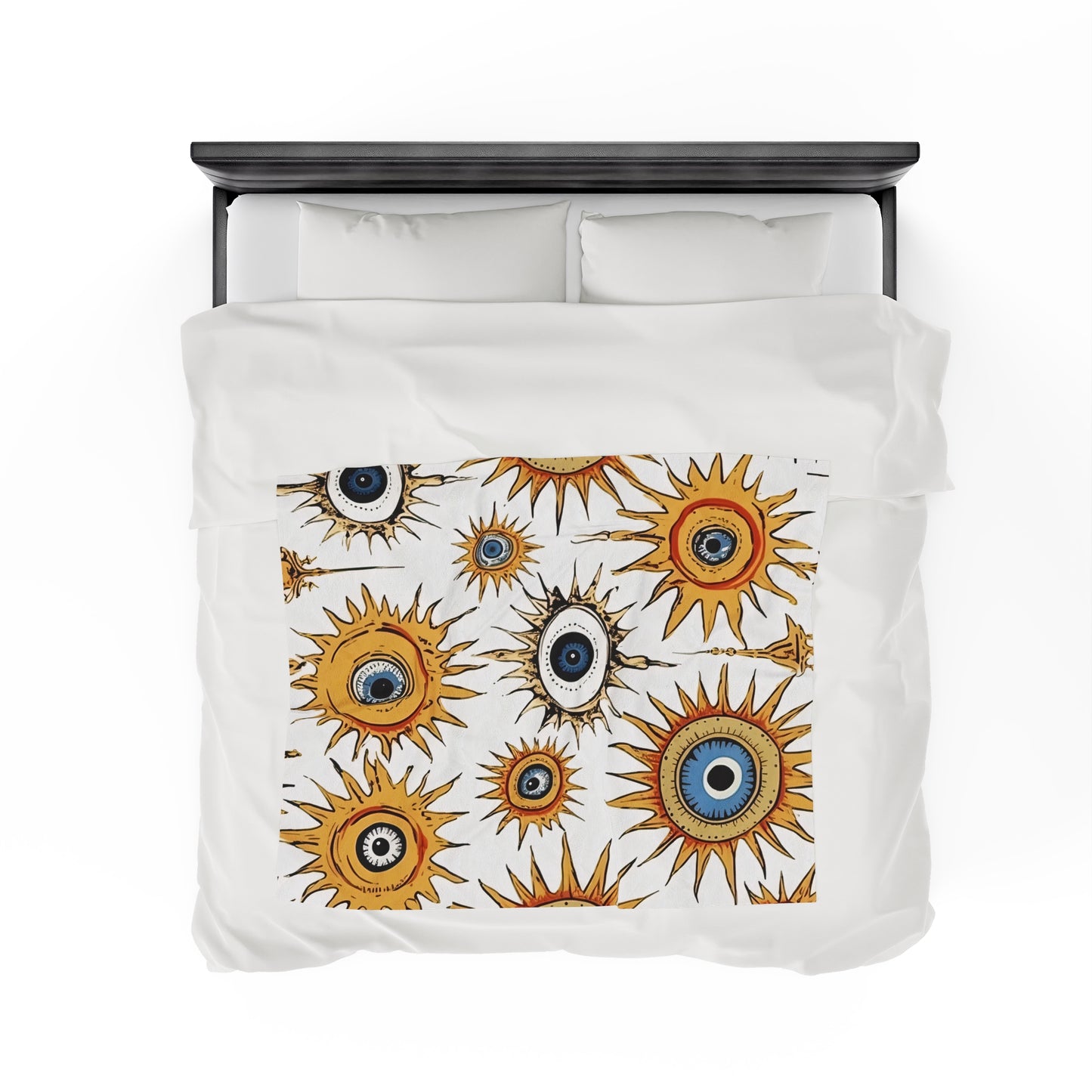 Ethereal Eyeful. Velveteen Plush Blanket. Ethereal Eyeful