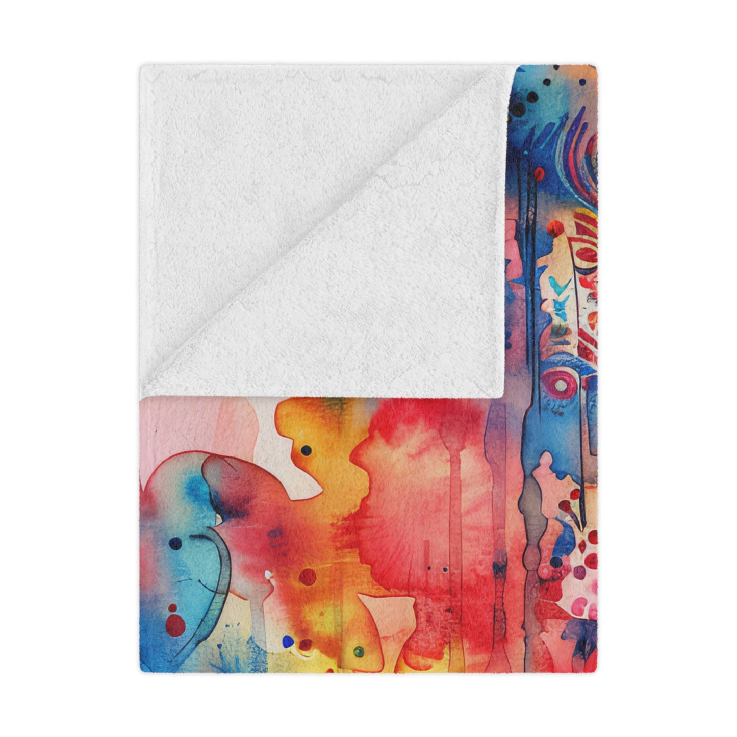 Brilliant Bliss Hamsa. Cozy Artistic Microfiber Blanket.