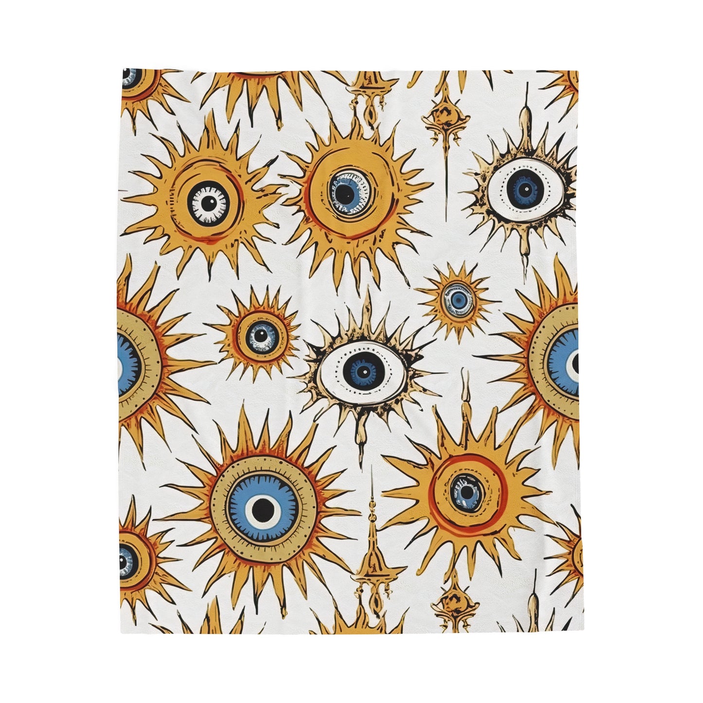 Ethereal Eyeful. Velveteen Plush Blanket.