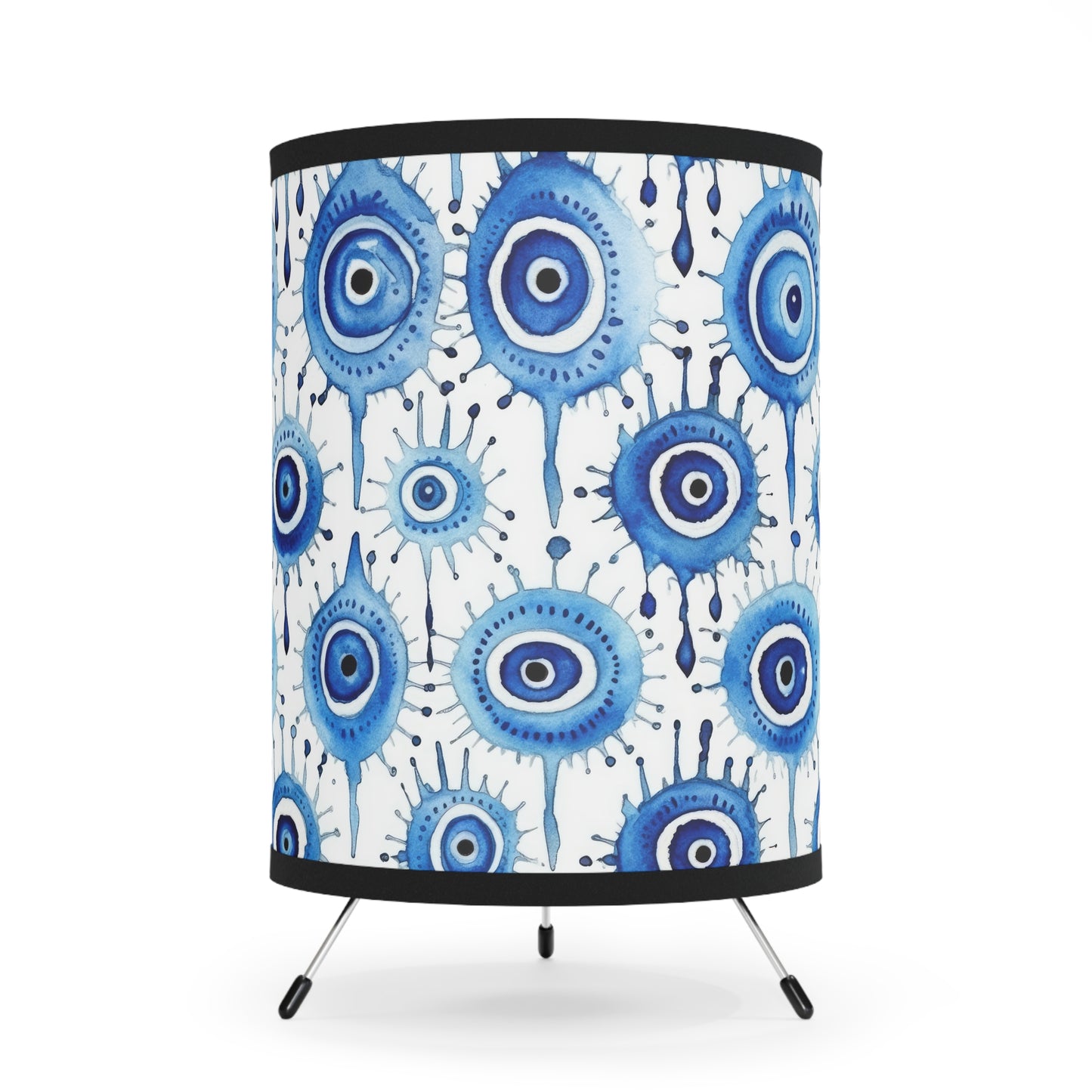 Evil Eye Cry. Tripod Lamp with High-Res Printed Shade, US\CA plug