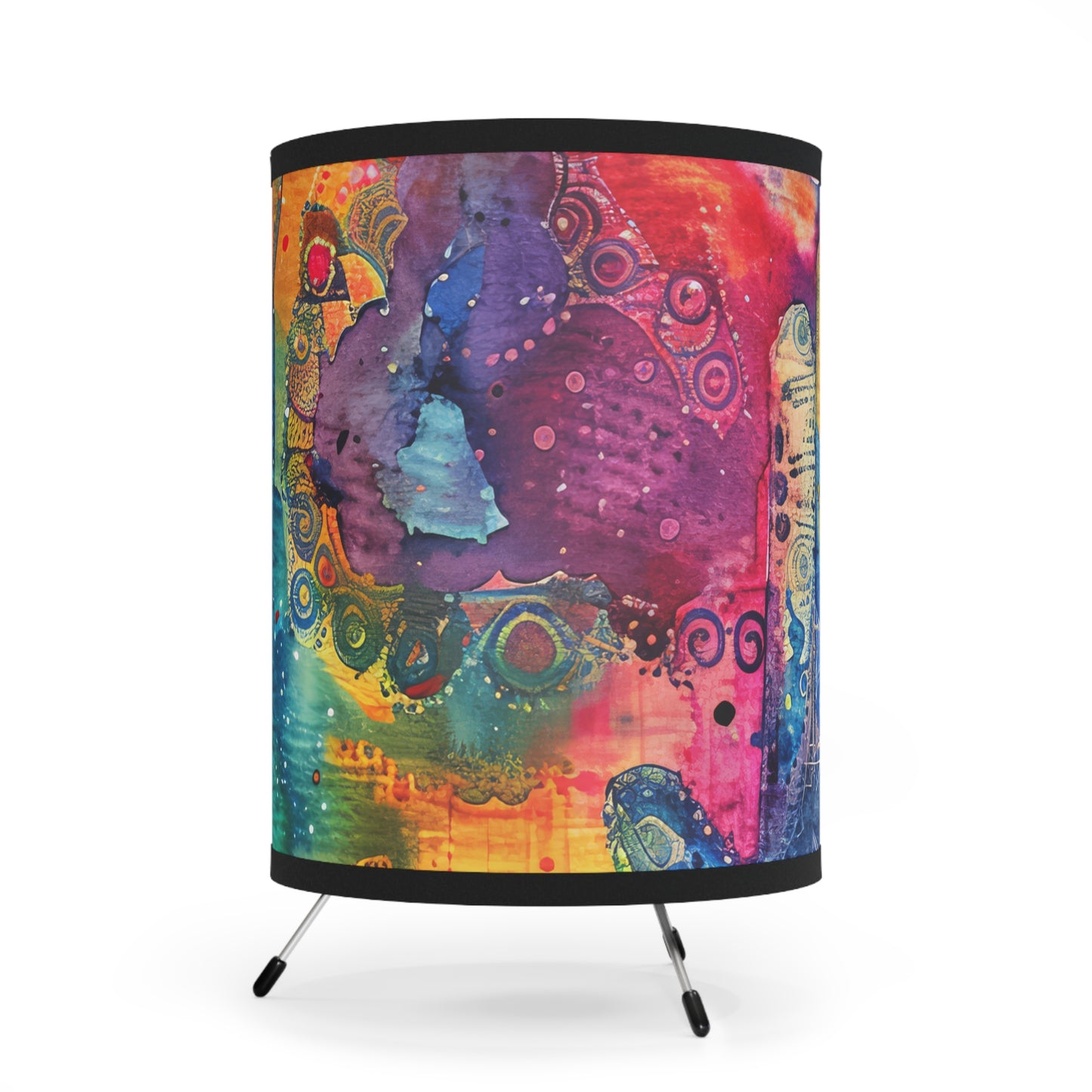 Prismatic Hamsa-. Modern Tripod Lamp