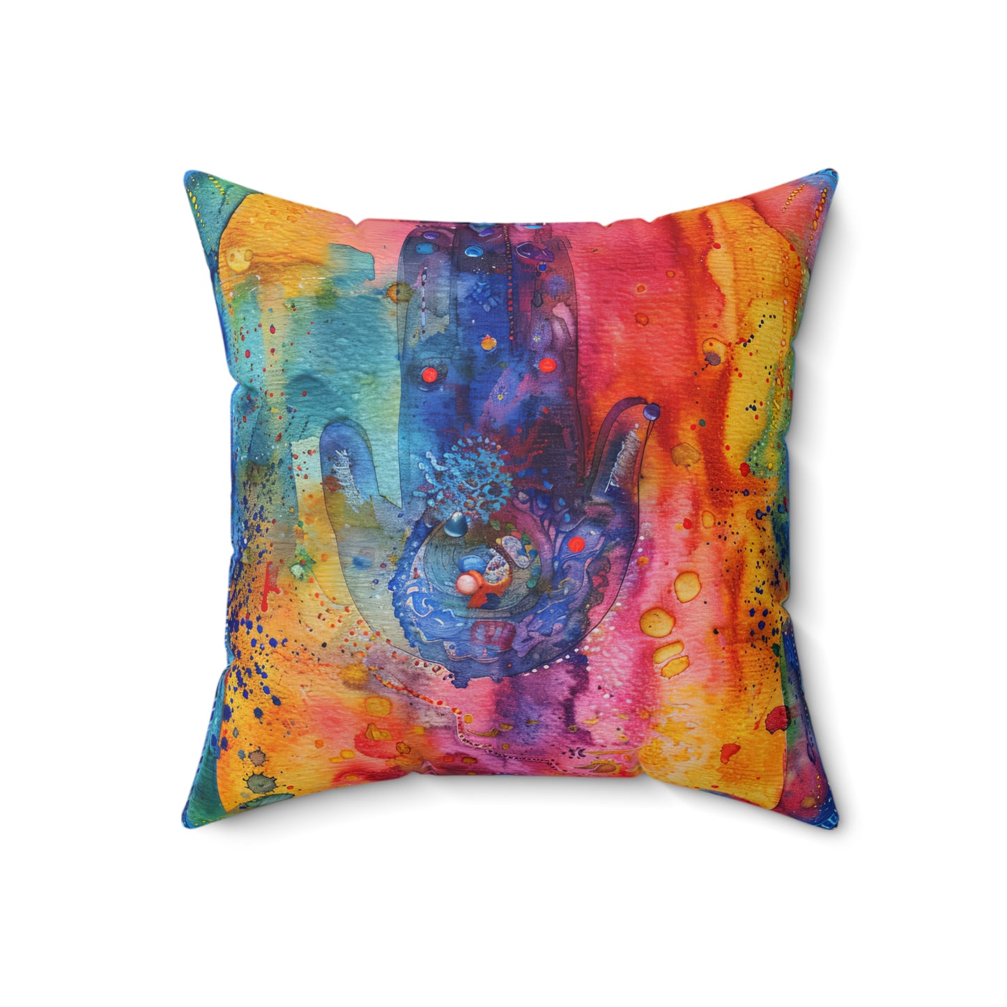 Hamsa Dreamscape-- Decorative Spun Polyester Cushion