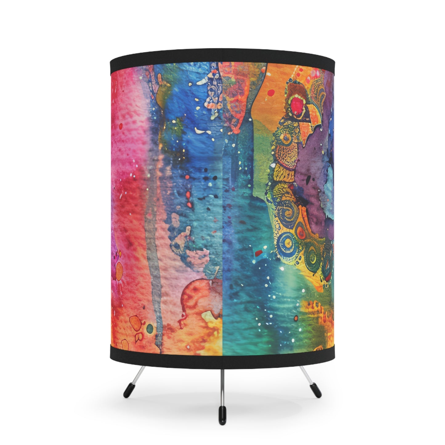 Prismatic Hamsa-. Modern Tripod Lamp