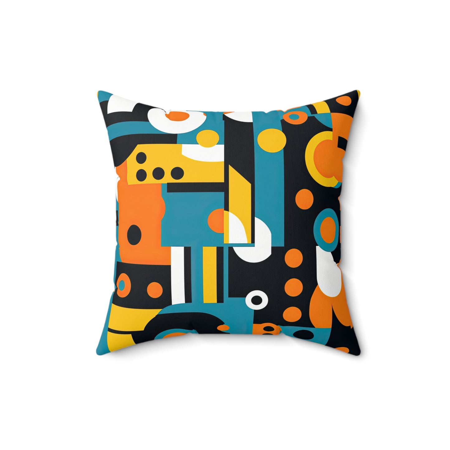 Analog Alchemy. Futuristic Nostalgia Unique Artistic Spun Polyester Square Pillow