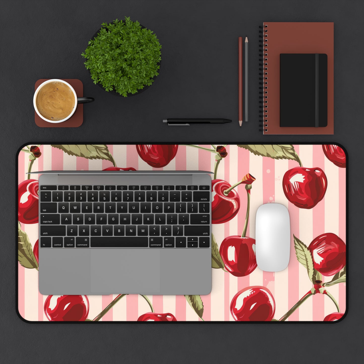 Blossom Cherry Desk Mat - Stylish Office Organizer