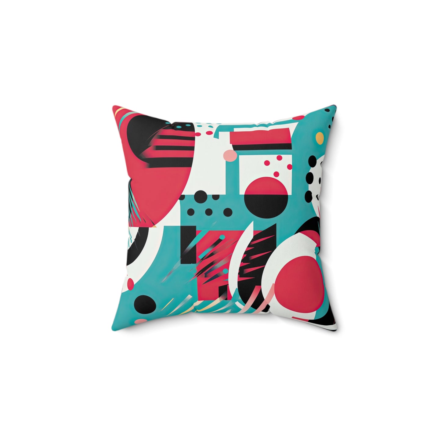 Chromatic Flux. Bold Avant-Garde Spun Polyester Square Pillow