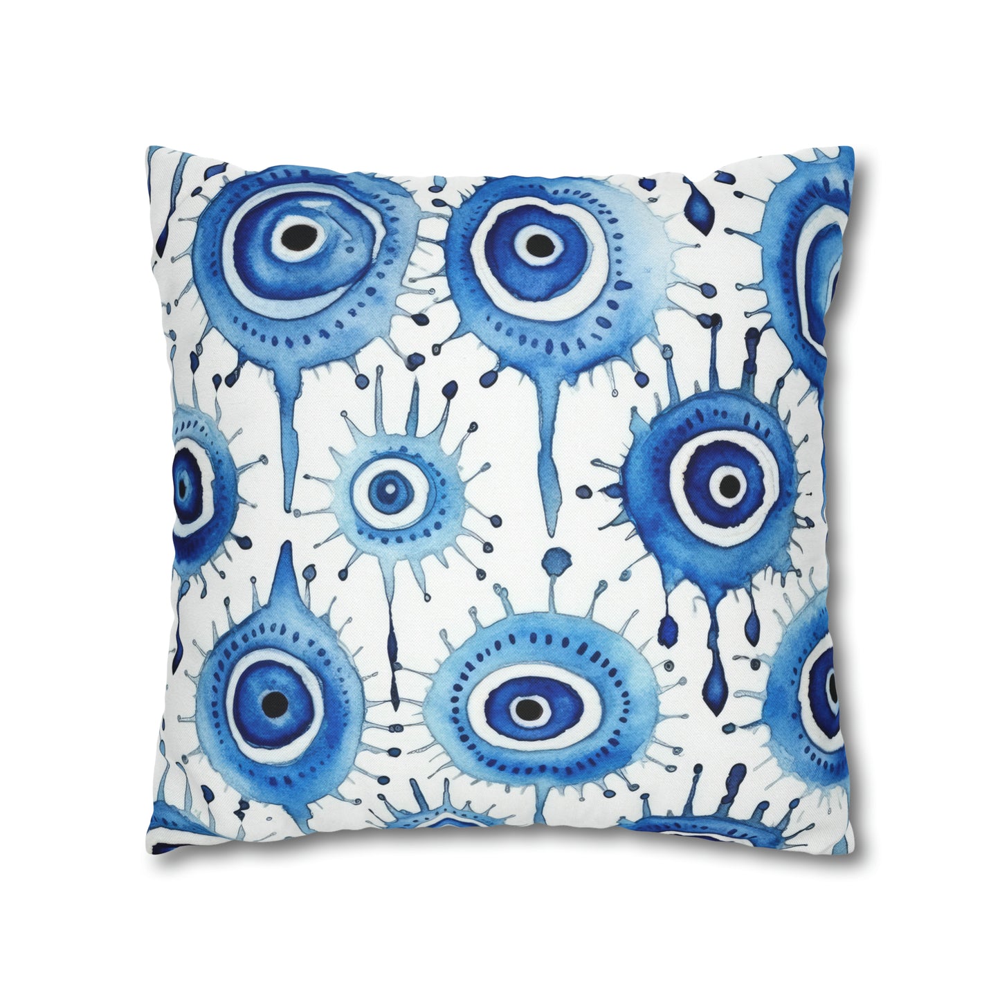 Evil Eye Cry. Spun Polyester Square Pillow Case