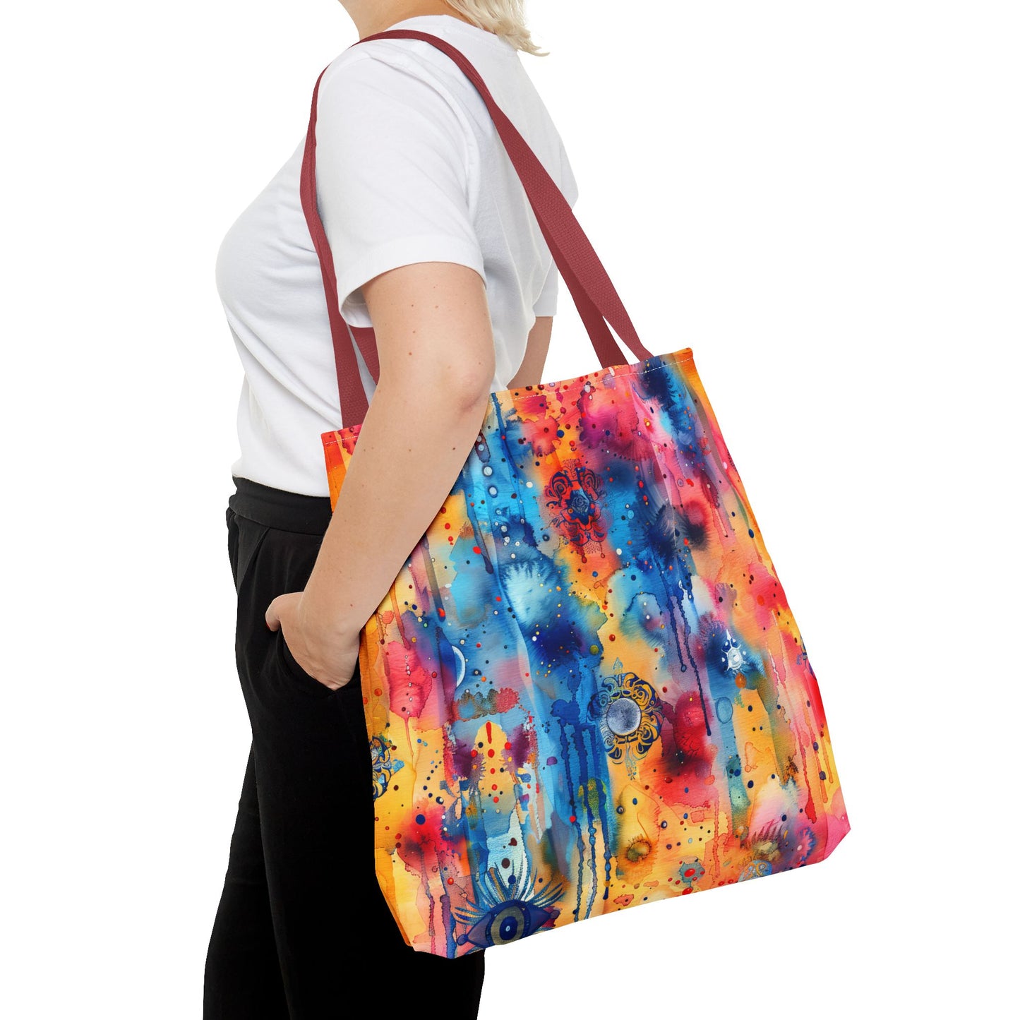 Hamsa bright Aura. Tote Bag for Everyday Use