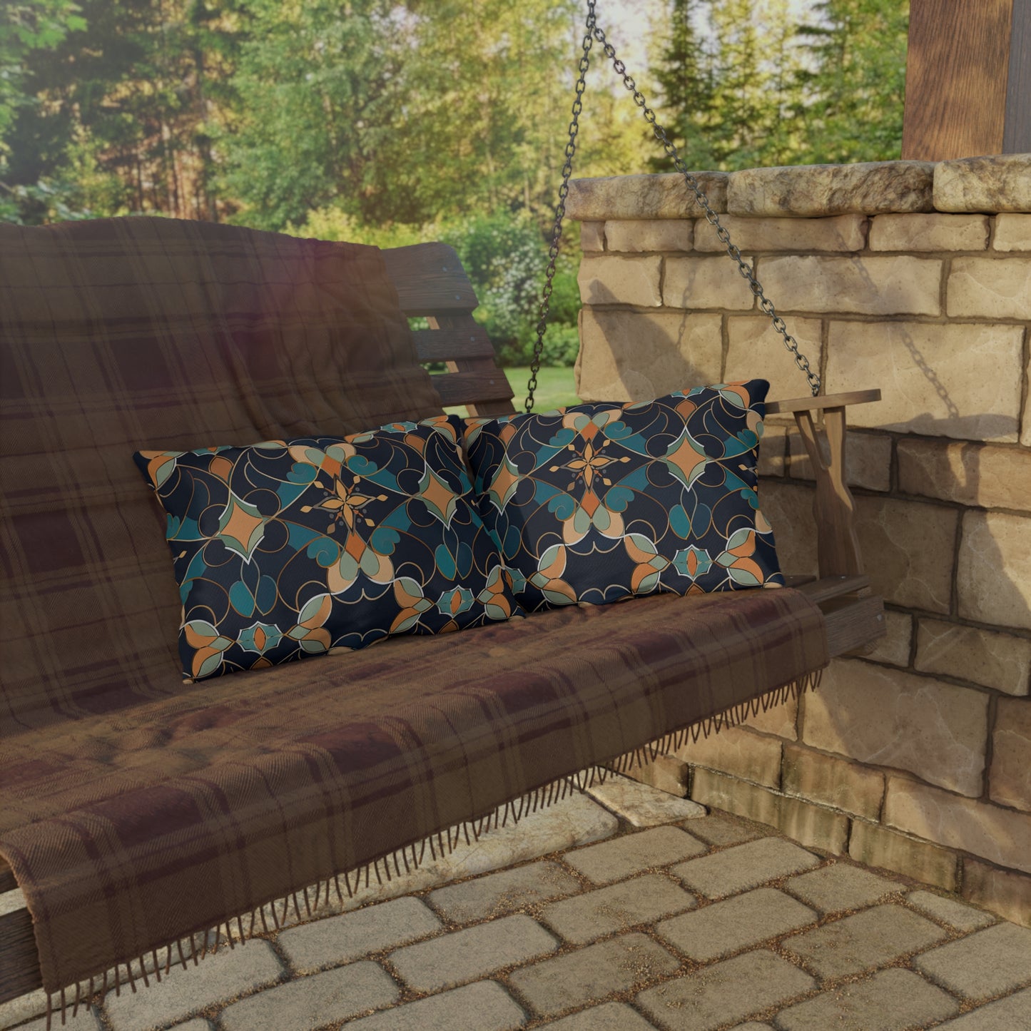 Moroccan Midnight . Outdoor Pillows