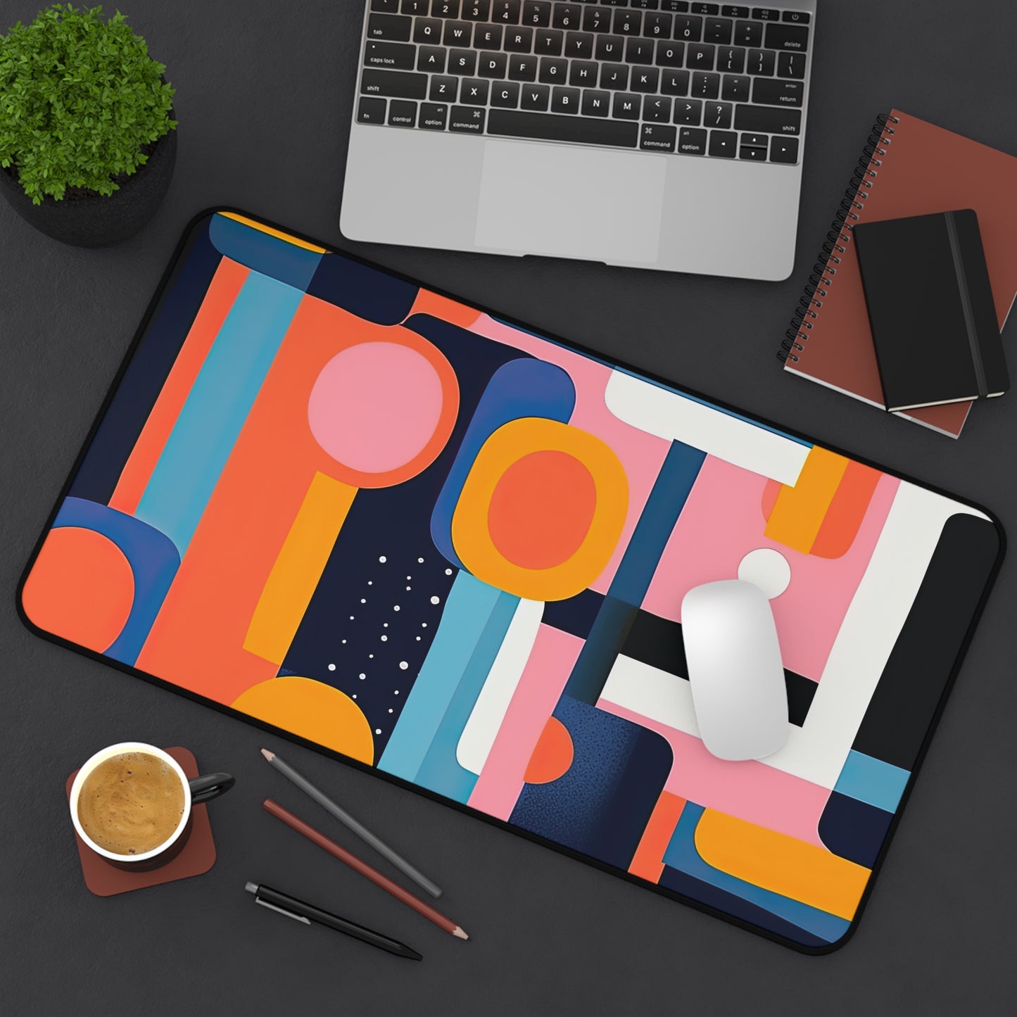 Etheric Elegance . Desk Mat - Stylish Office Organizer