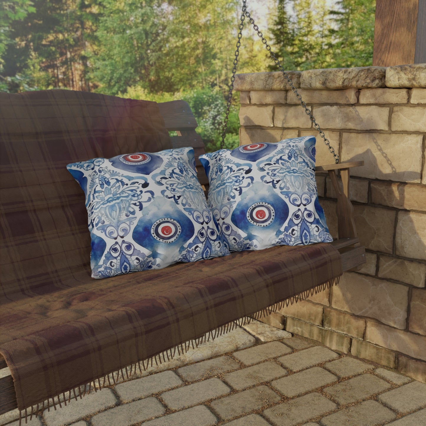 Hand Of Envy. Outdoor Pillows